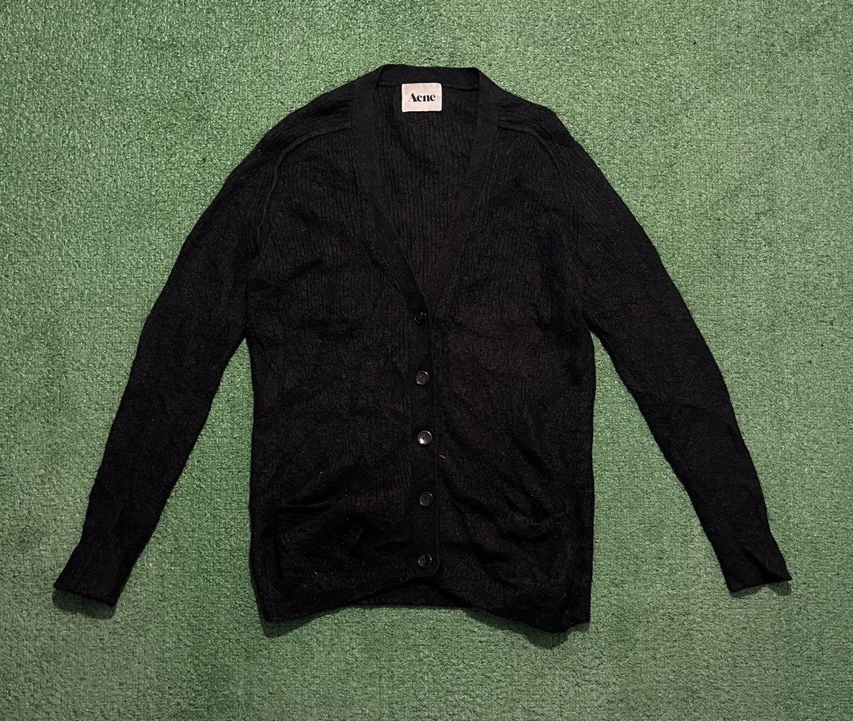 Acne Black Cardigan Mohair Vintage