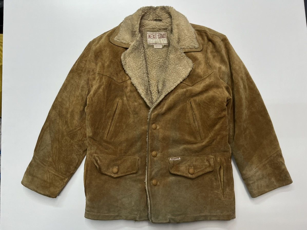 Vintage 🔥VINTAGE NEXT STAGE LEATHER CRAFT SHEARLING JACKET Size US M / EU 48-50 / 2 - 2 Thumbnail