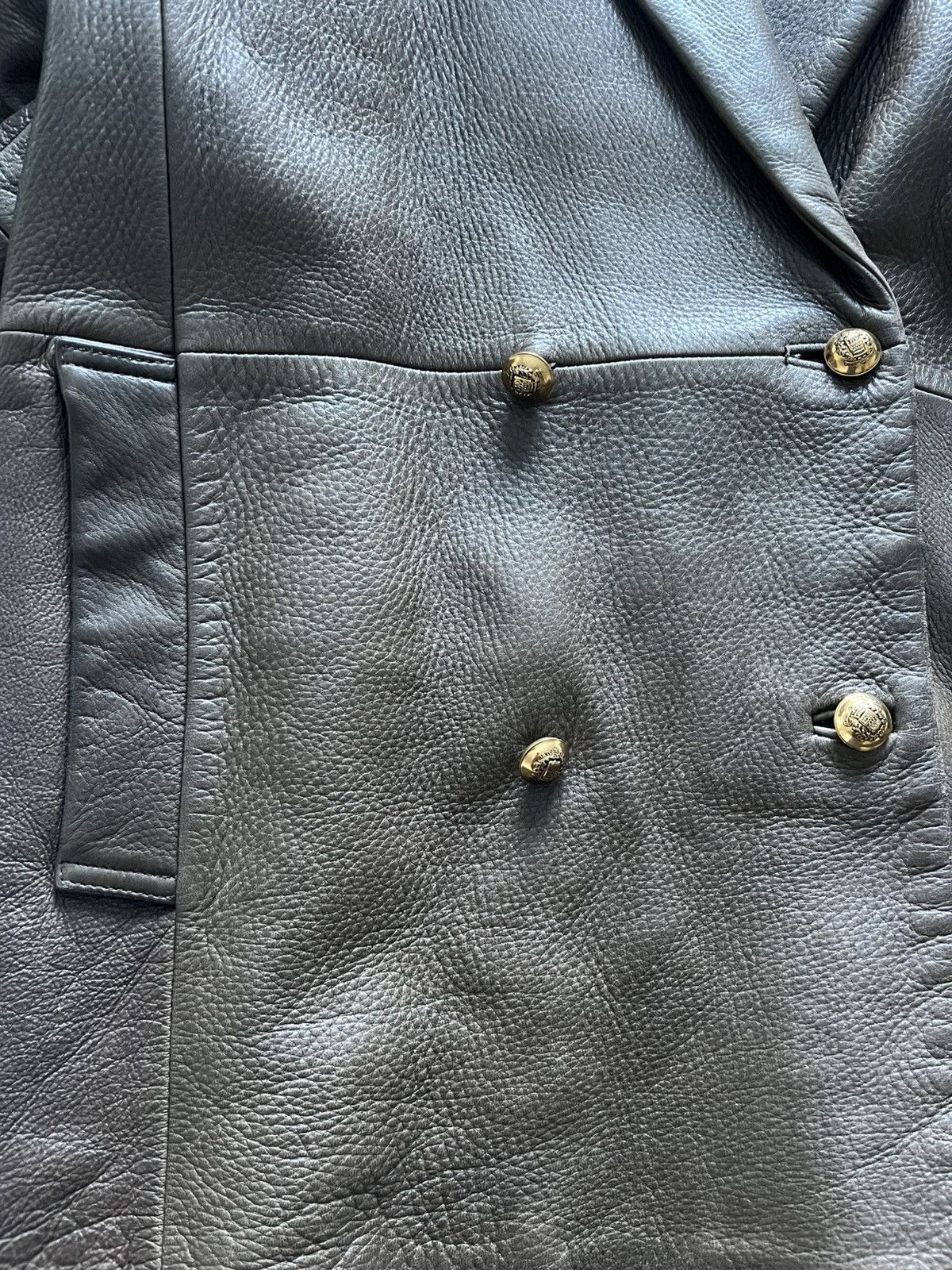 Harley Davidson Vintage Harley Davidson Double Breasted Leather Jacket Size US L / EU 52-54 / 3 - 3 Thumbnail