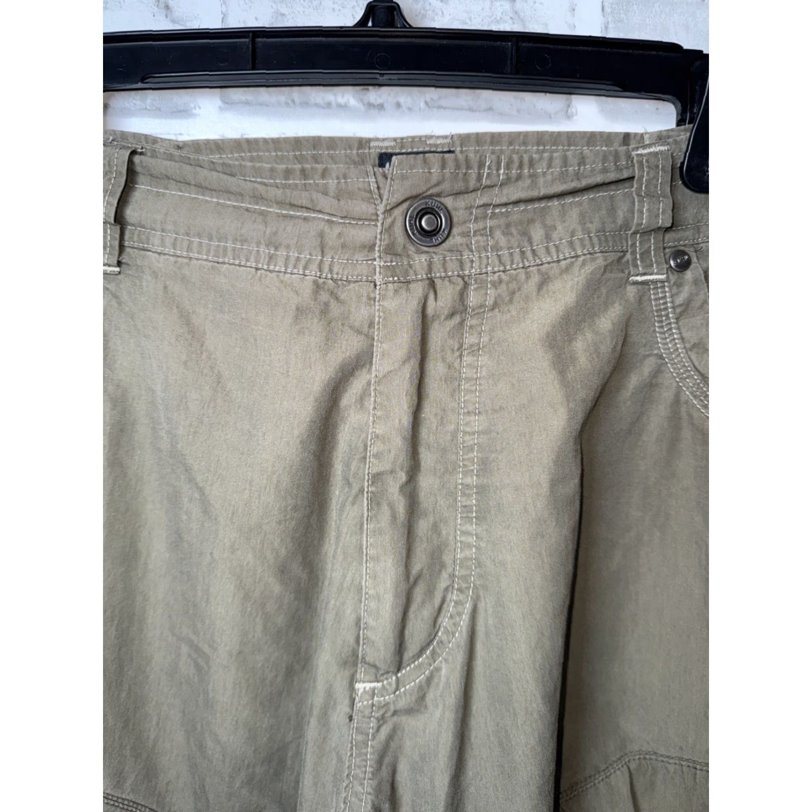 Vintage KUHL Cargo Hiking Pants Mens 38x32 Green Nylon Blend Cotton Size US 38 / EU 54 - 3 Thumbnail
