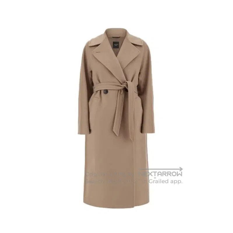 Max Mara MaxMara Beige Women's Long Coat . Size L / US 10 / IT 46 - 1 Thumbnail