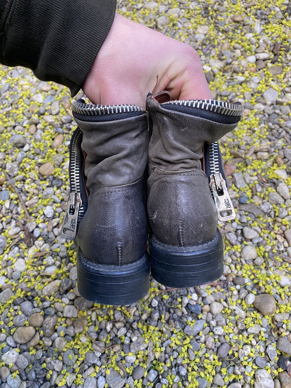 A.S.98 × Vintage Vintage A.S.98 Ash Leather Double Pocket Boots Size US 6 / IT 36 - 7 Thumbnail