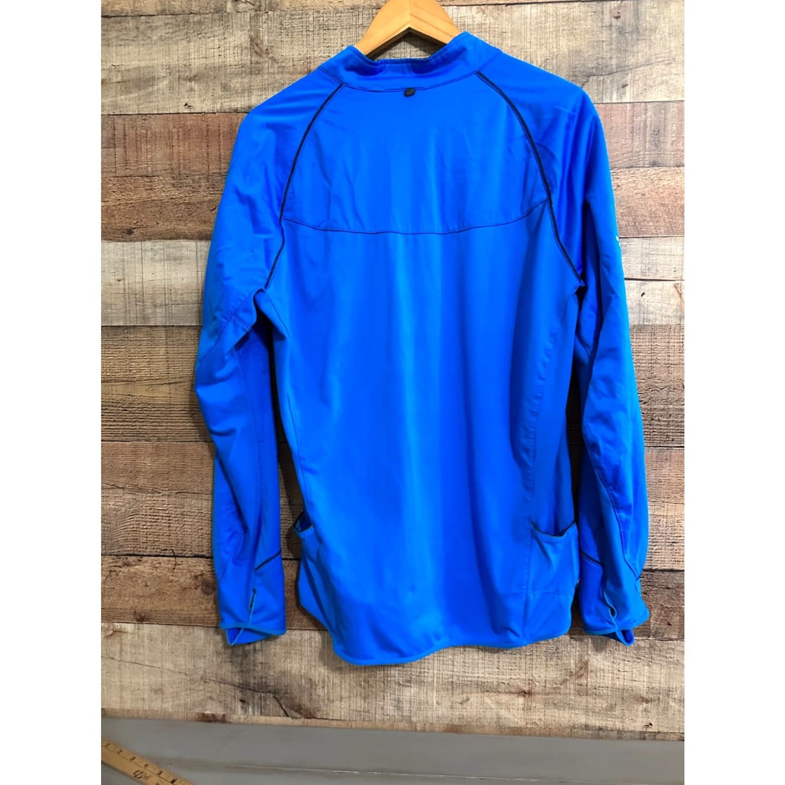 Nike **Nike Dri Fit Jacket Womens Large Blue Full Zip Thumb Holes Running Yoga** User: **Blue Nike Dri Fit Womens Large Full Zip Jacket Running Yoga** Size L / US 10 / IT 46 - 4 Thumbnail