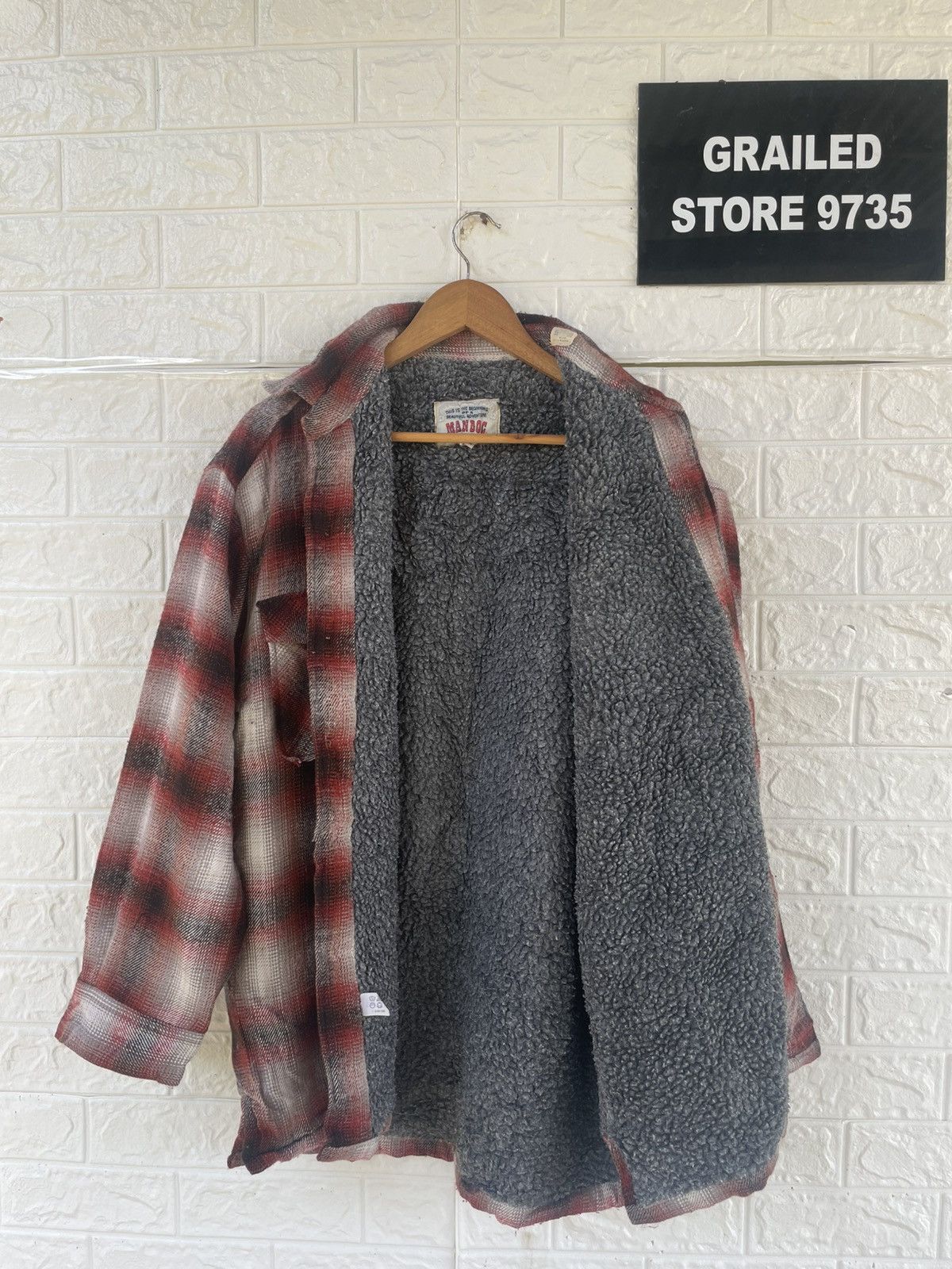 Japanese Brand × Vintage Vintage Mandoc Wool Flannel Size US XL / EU 56 / 4 - 5 Thumbnail
