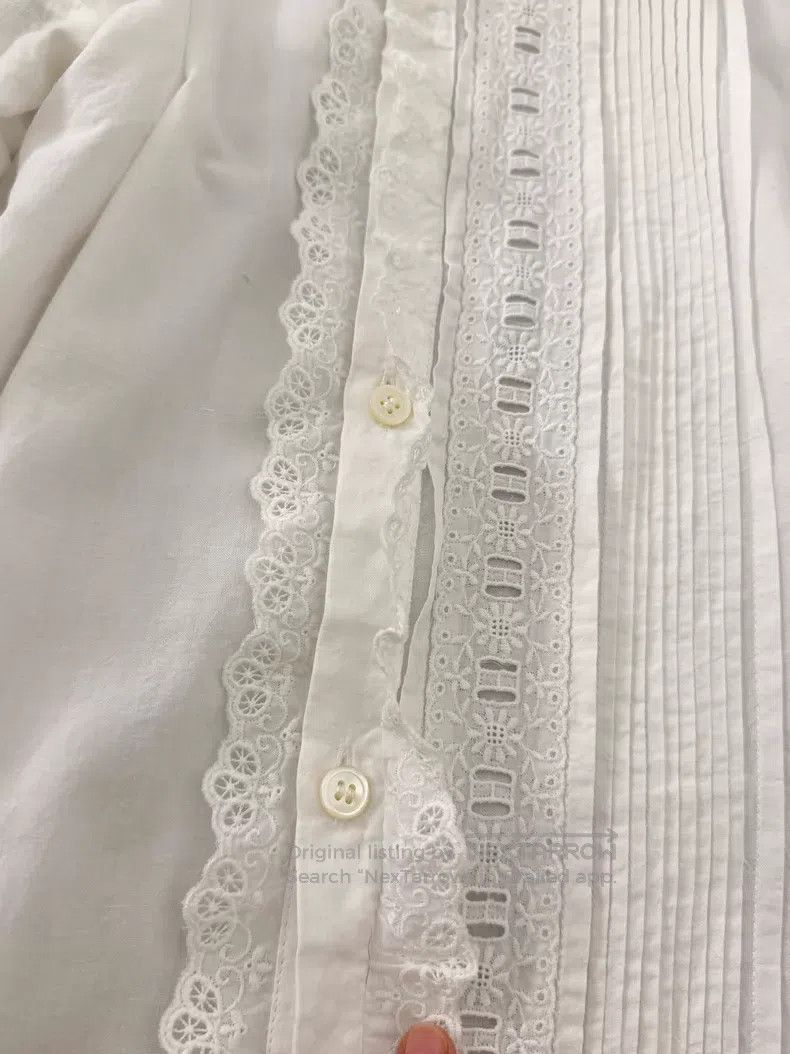 Comme des Garcons Comme des Garcons Lace pleated blouse Size S / US 4 / IT 40 - 4 Thumbnail