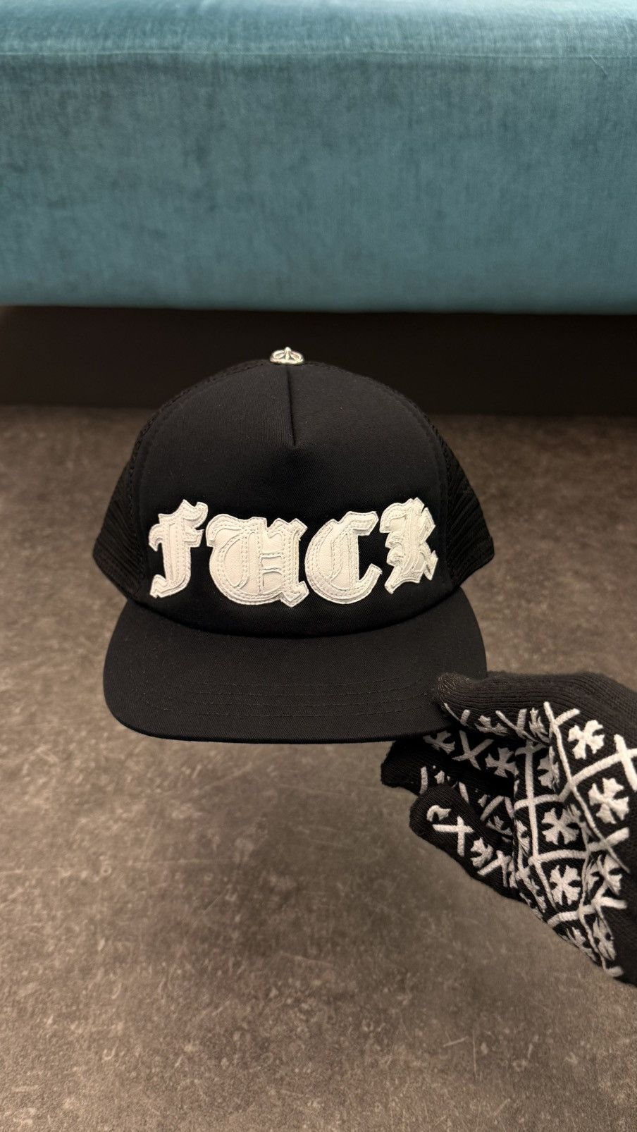 Chrome Hearts Ultra Rare Chrome Hearts Fuck Trucker Hats New Size ONE SIZE - 1 Thumbnail