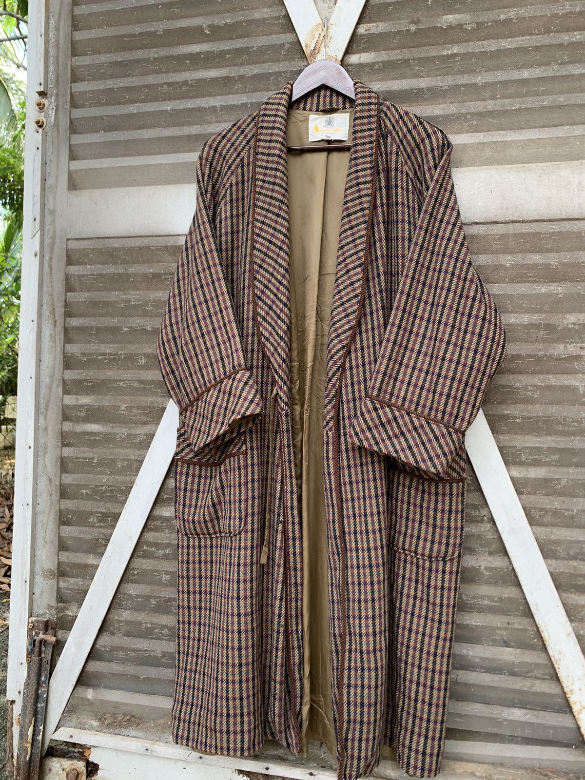 Aquascutum 👹Aquascutum Novacheck Double Breasted Long Coat Size US XL / EU 56 / 4 - 2 Thumbnail