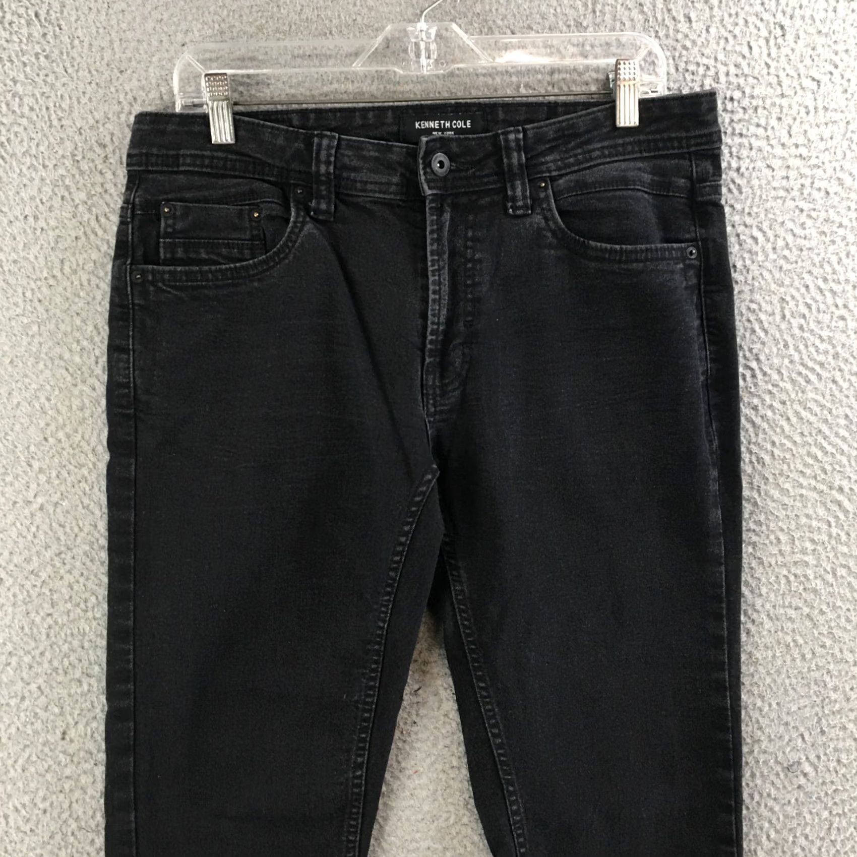 Kenneth Cole Kenneth Cole Jeans Mens 32x32 Skinny Mid Rise 5 Pockets Zip Fly Black Casual Size US 32 / EU 48 - 2 Thumbnail