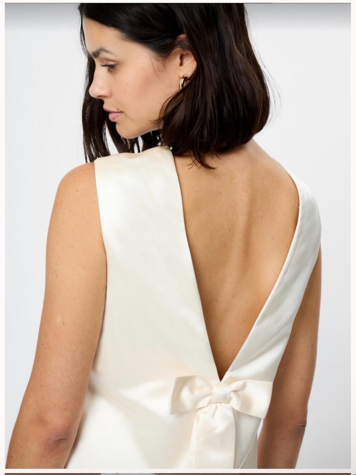 French Connection NEW - FRENCH CONNECTION Jaxon Satin Bow Shift Dress Size 6 Size M / US 6-8 / IT 42-44 - 5 Thumbnail