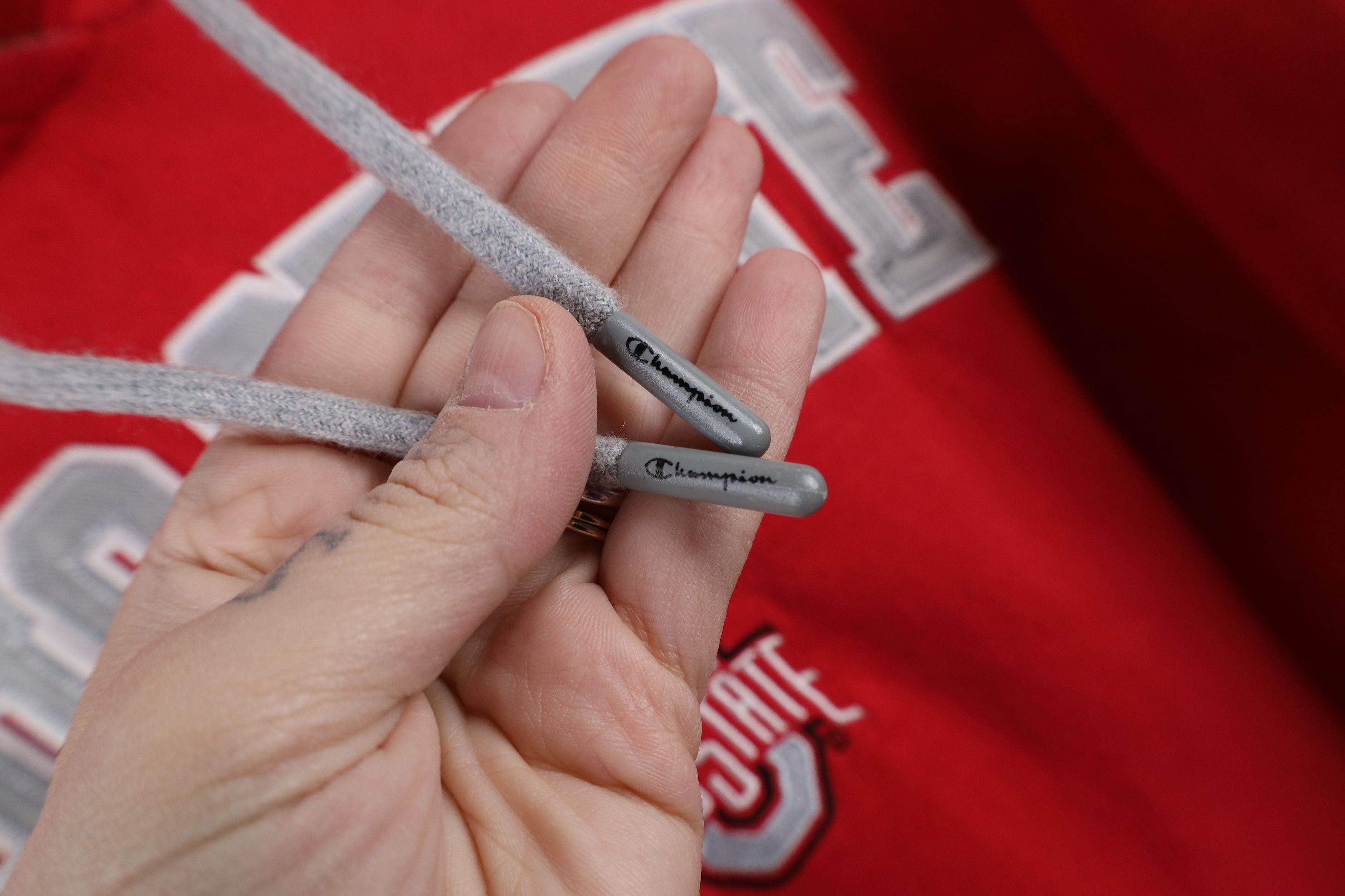 Champion × Vintage Vintage Champion Ohio State University Football Hoodie Red Size US XL / EU 56 / 4 - 8 Thumbnail
