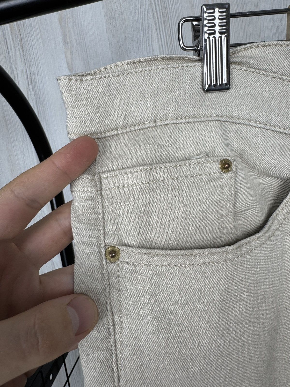 Kenzo Kenzo Paris small logo beige classic chino pants Size US 37 - 10 Thumbnail