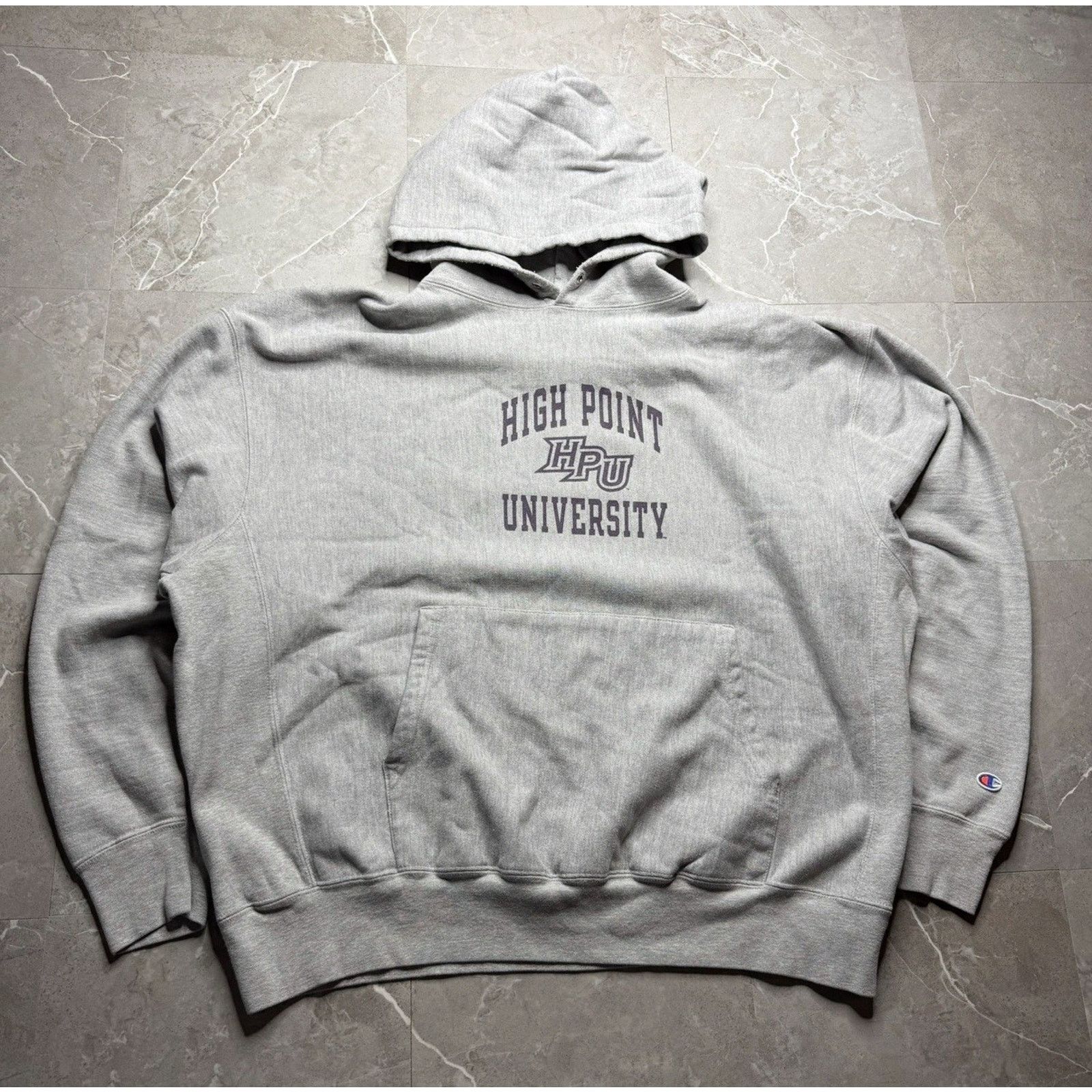 Vintage Vintage High Point University Champion Reverse Weave Hoodie Size US XXL / EU 58 / 5 - 2 Thumbnail