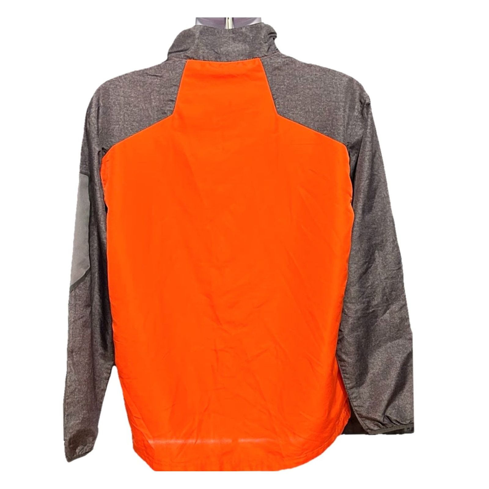 Holloway Holloway University Of Virginia Swimming & Diving 1/4 Zip Pullover Jacket Men Medium Gray Orange Multicolor Logo Zip Mock Short Length Regular Fit Size US M / EU 48-50 / 2 - 3 Thumbnail
