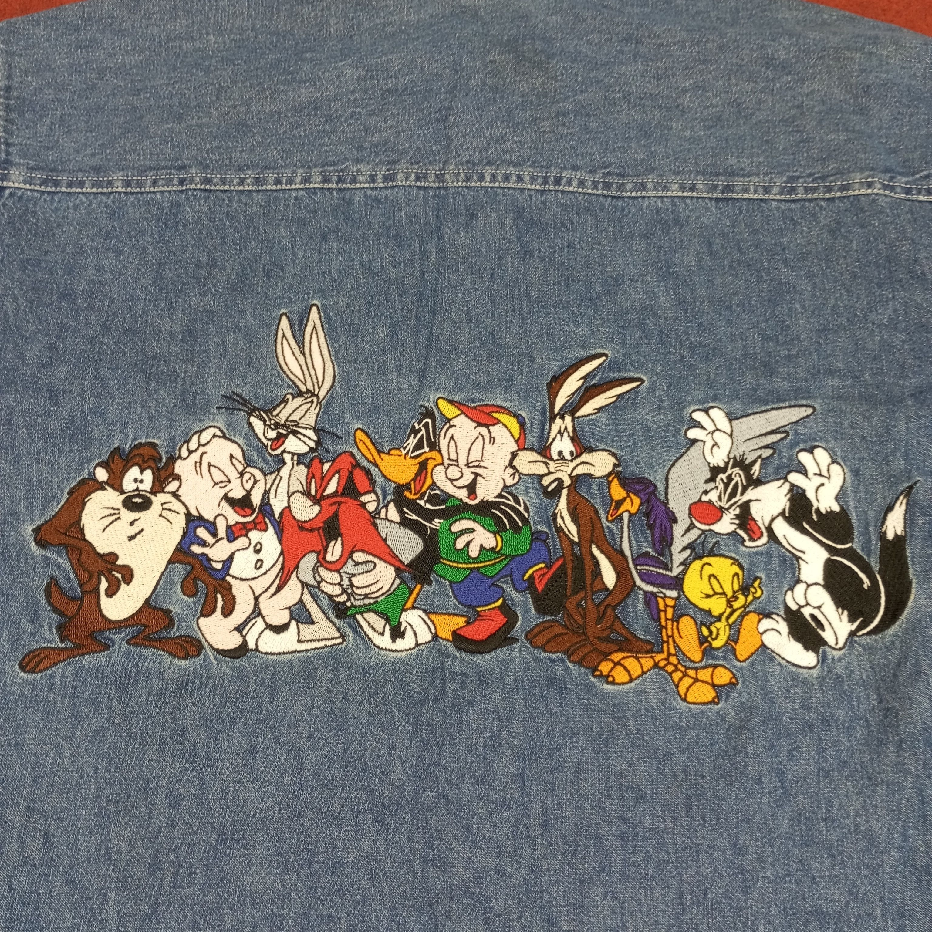 Cartoon Network × Vintage × Warner Bros Looney Tunes Warner Bros Characters Design Denim Shirt Size US S / EU 44-46 / 1 - 2 Thumbnail
