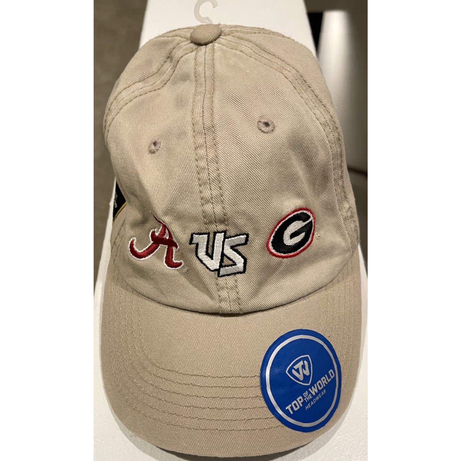 Top Of The World VINTAGE Alabama vs. Georgia 2018 National Championship Khaki Hat Cap Adjustable NEW! Size ONE SIZE - 2 Thumbnail