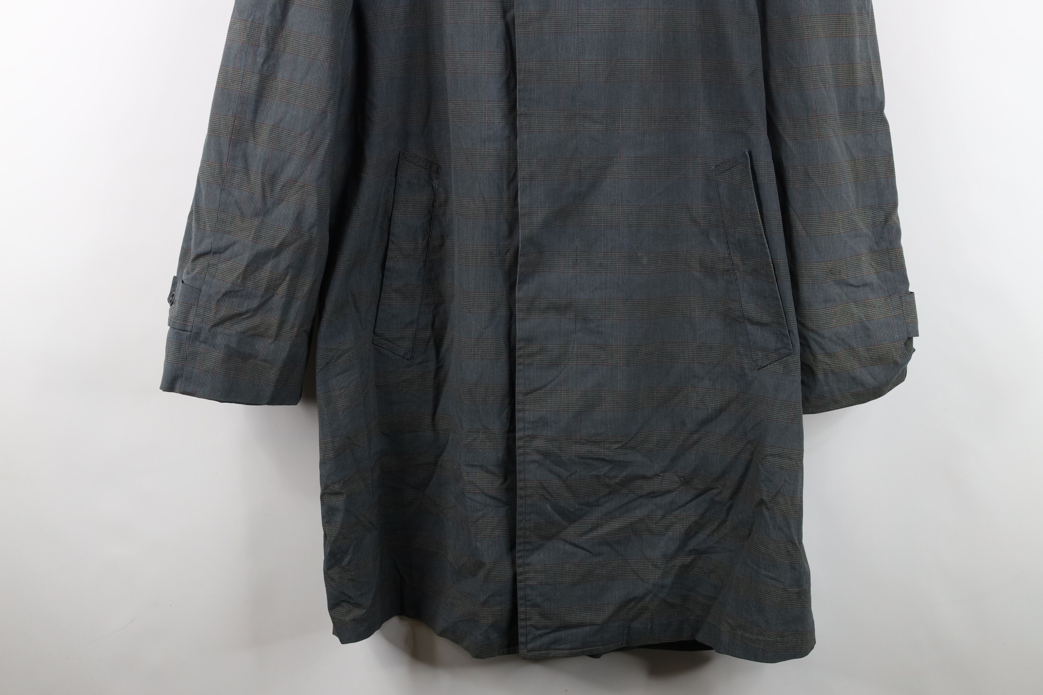 Vintage Vintage 70s Rockabilly Trench Coat Rain Jacket Plaid USA Size US L / EU 52-54 / 3 - 3 Thumbnail