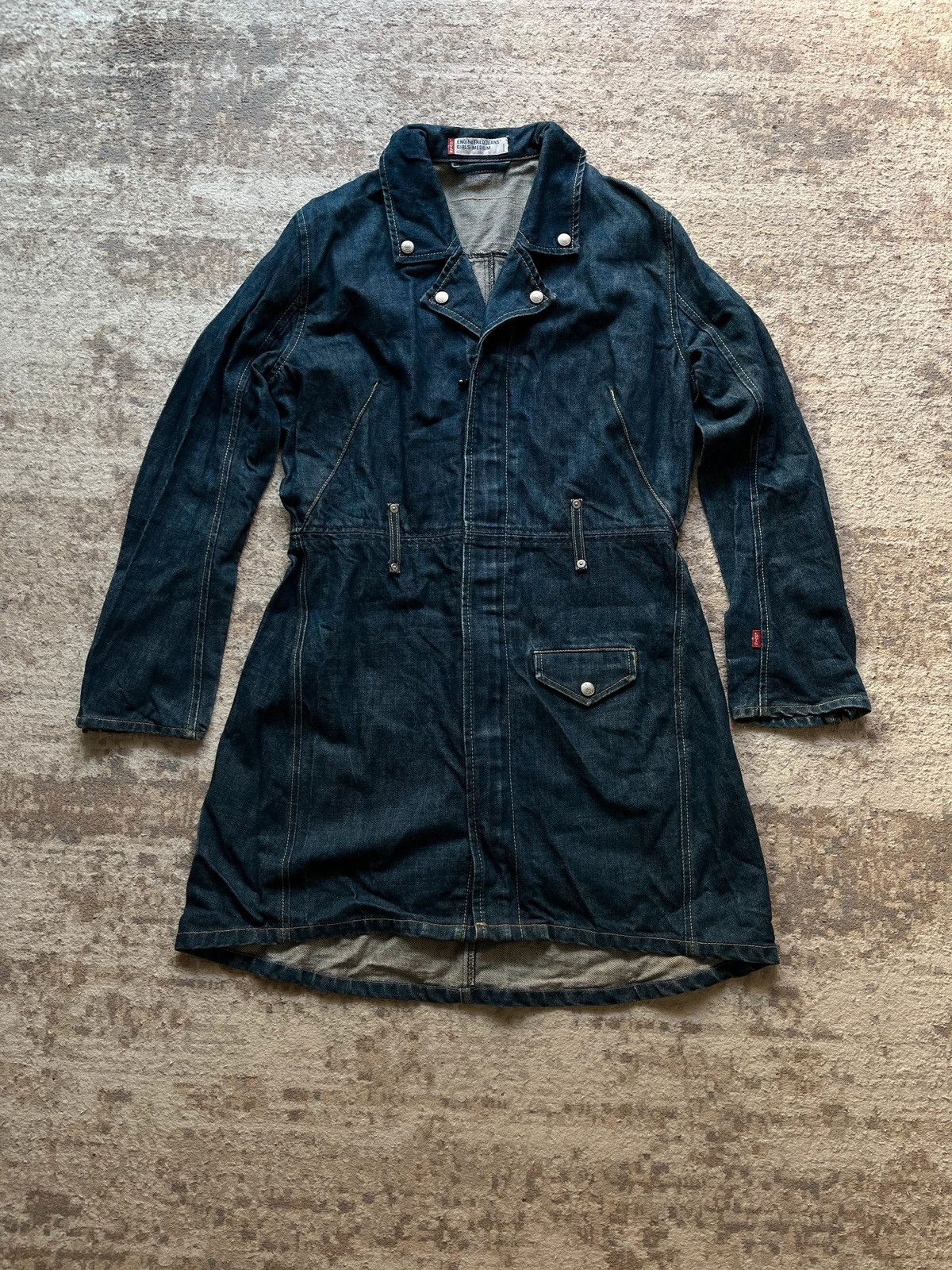 Levi's Levi's Engineered Jeans Sz M 2002 Y2K Denim Coat Jacket Size M / US 6-8 / IT 42-44 - 1 Thumbnail