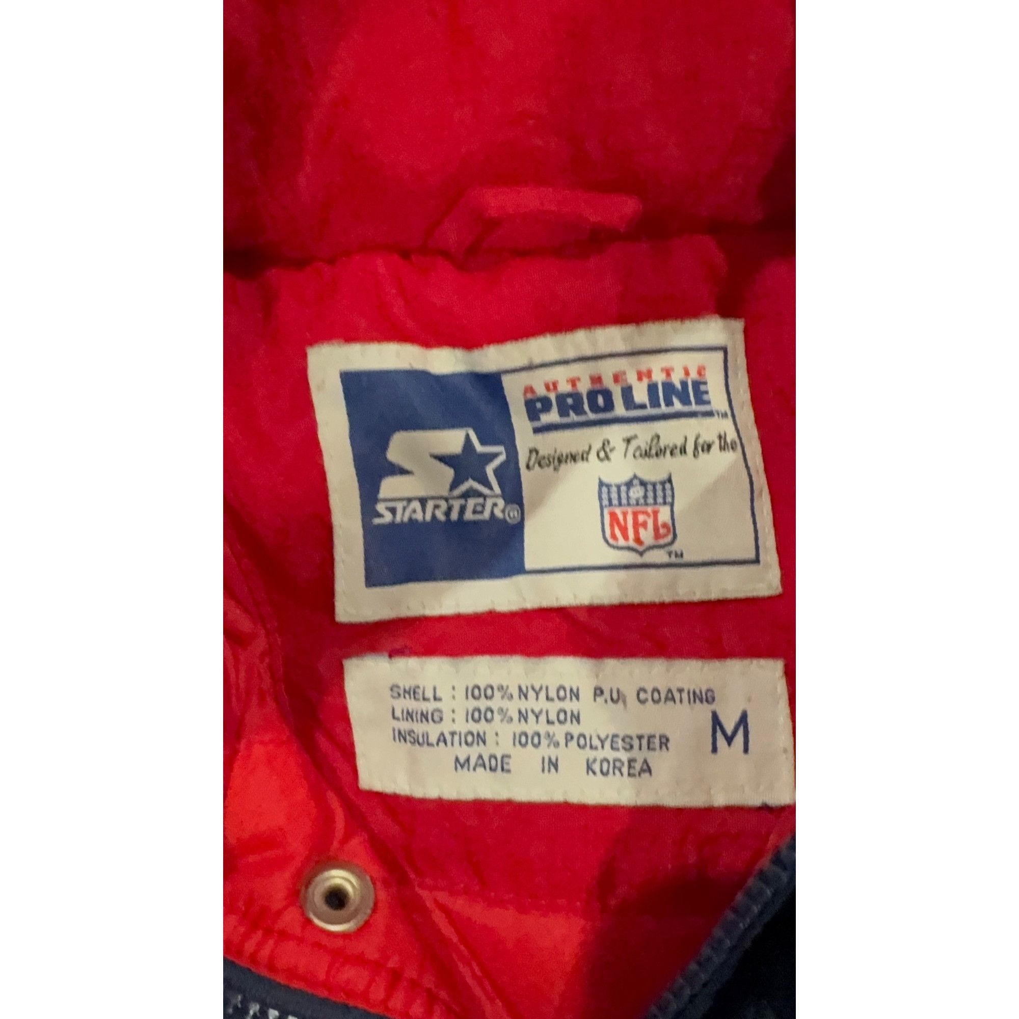 Starter Vtg 90s Starter New England Patriots Authentic Pro Line Hood Size US M / EU 48-50 / 2 - 7 Thumbnail