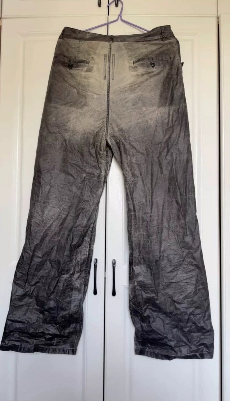 Rick Owens RICK OWENS Waxed Wide Leg Straight Leg Pants Size US 31 - 2 Thumbnail