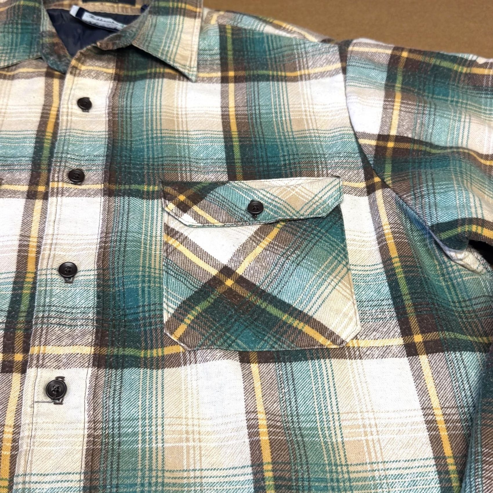 Vintage VINTAGE Fieldmaster Jacket Mens LT Plaid Quilted Flannel Lined Made USA 90s Jacket Shirt Workwear Camouflage Green Mens LT Size US L / EU 52-54 / 3 - 3 Thumbnail