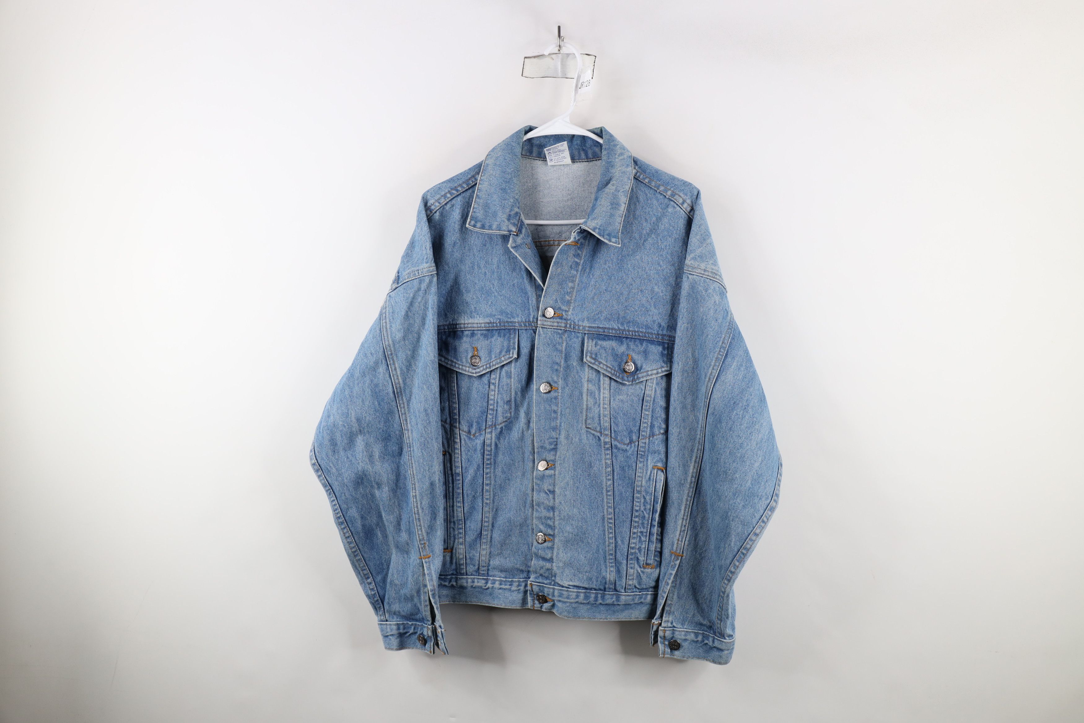 Vintage Vintage 90s Streetwear Flower Denim Jean Trucker Jacket USA Size US M / EU 48-50 / 2 - 1 Thumbnail
