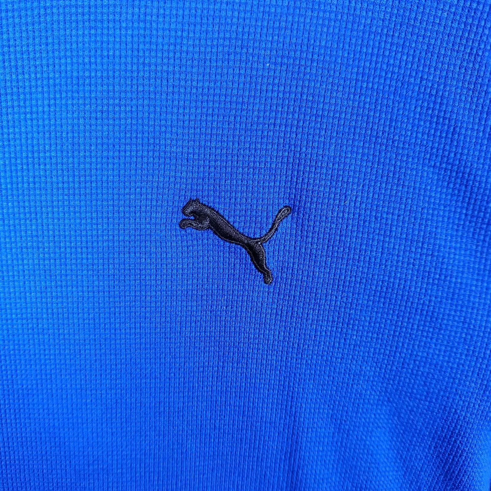 Puma Puma Waffle Knit Blue Long Sleeve Shirt Size 2XL Size US XXL / EU 58 / 5 - 3 Thumbnail