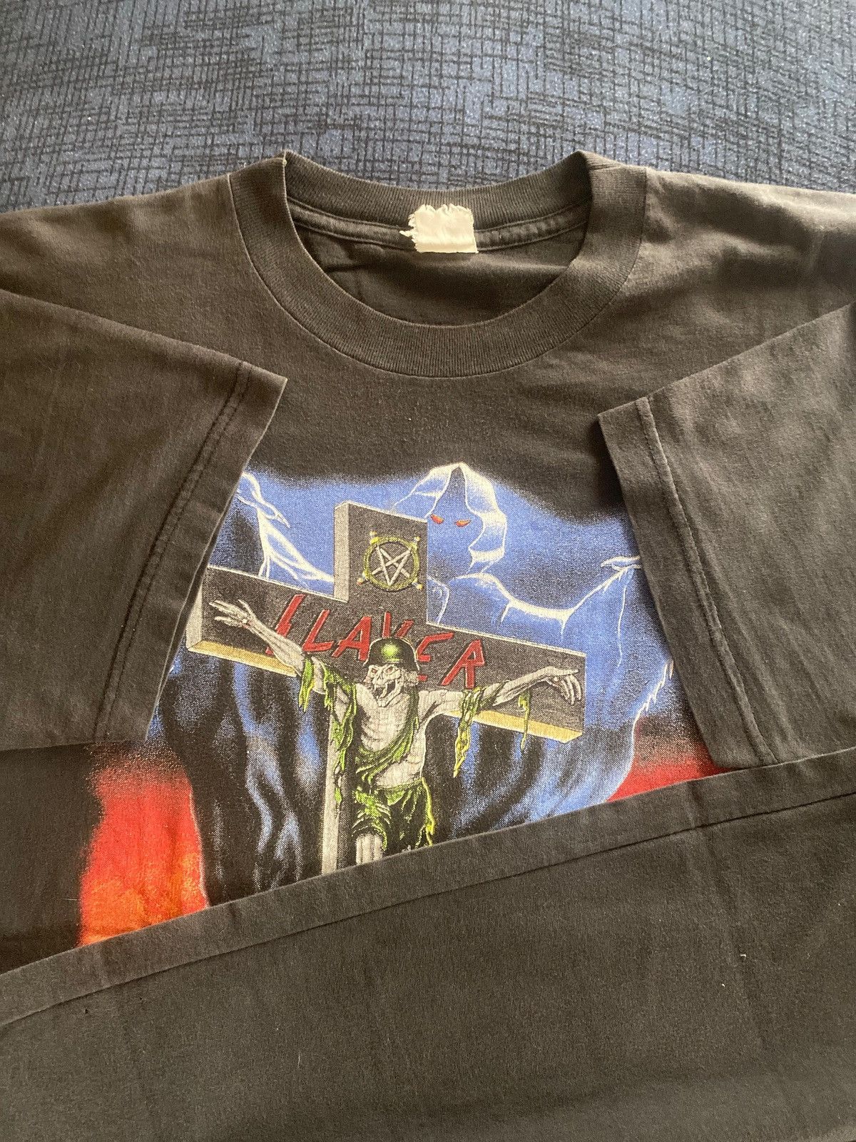Band Tees Vintage 90s Slayer Season In The Abys Size US XL / EU 56 / 4 - 3 Thumbnail