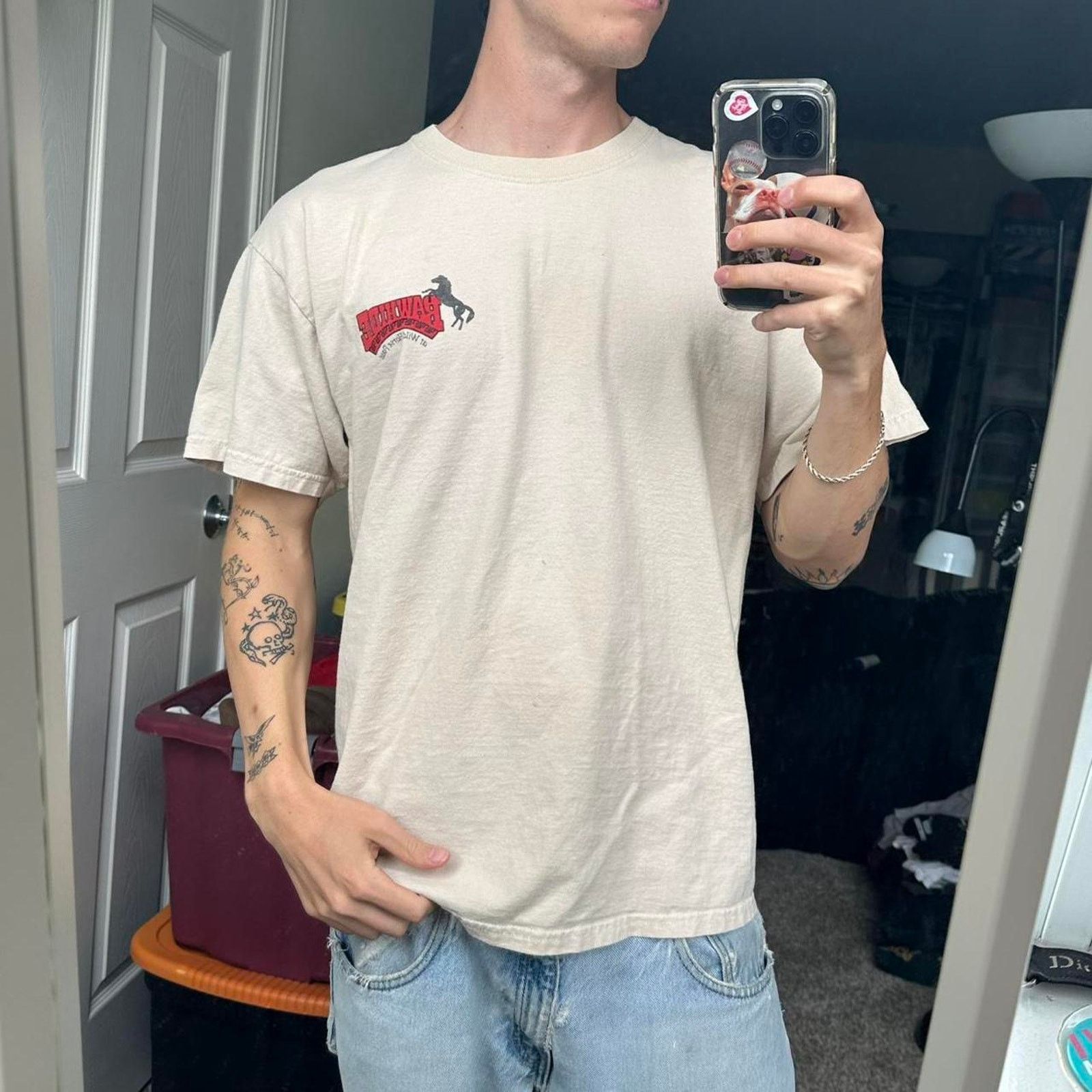 Vintage Vintage 2000s Cowboy Rawhide Rattlesnake Western Graphic Tee Size US L / EU 52-54 / 3 - 5 Thumbnail