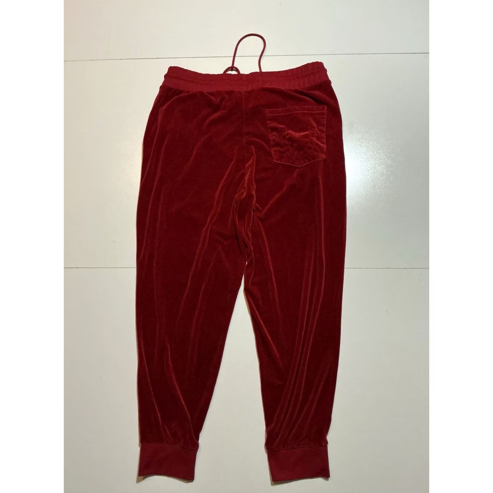 True Religion VINTAGE True Religion Red Dahlia Velour Jogger Track Pants HS Horseshoe Circle Logo 2XL Mens Size US 39 - 3 Thumbnail