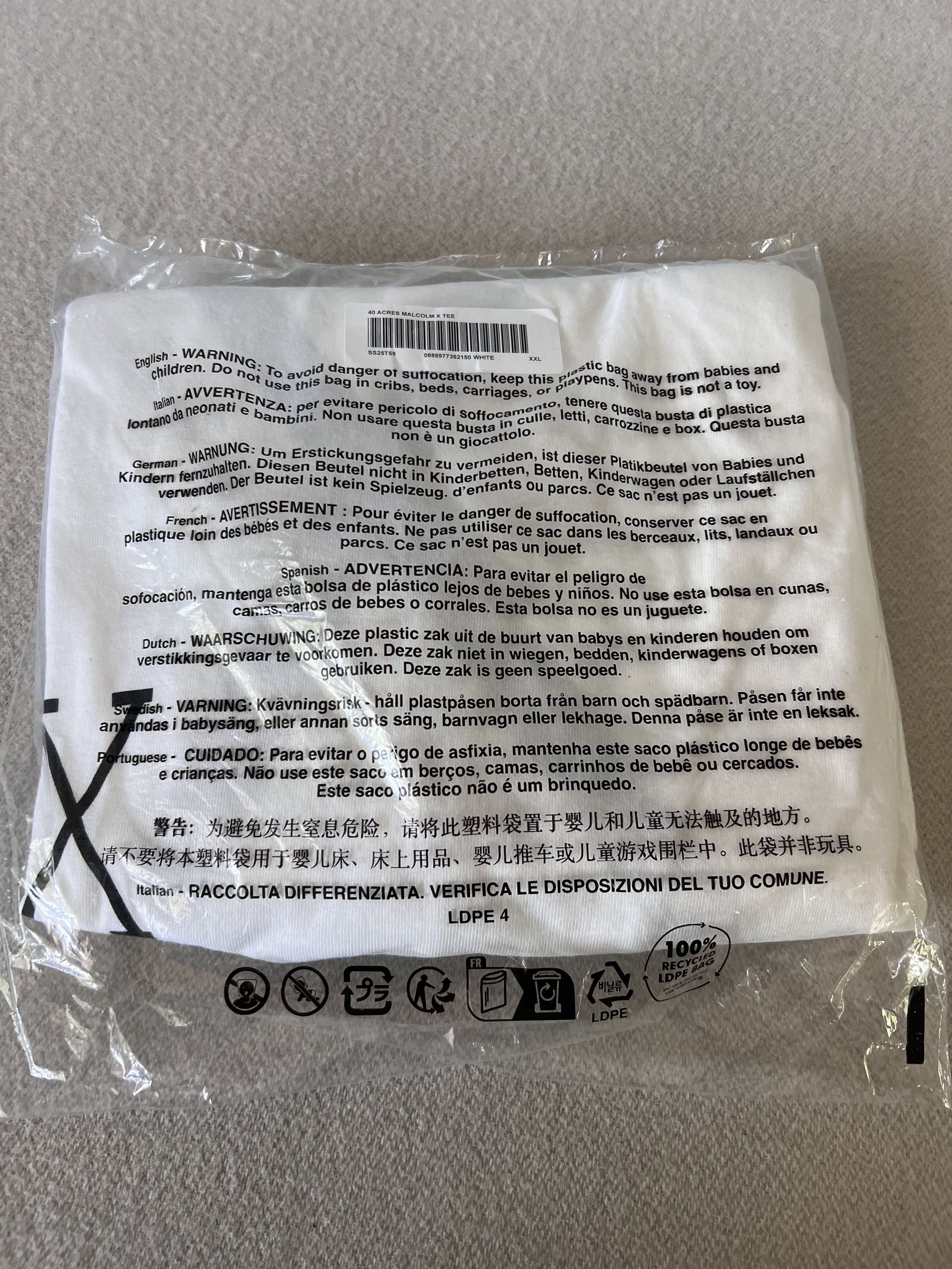 Supreme Supreme 40 Acres Malcolm X Tee in White Size US XXL / EU 58 / 5 - 4 Thumbnail