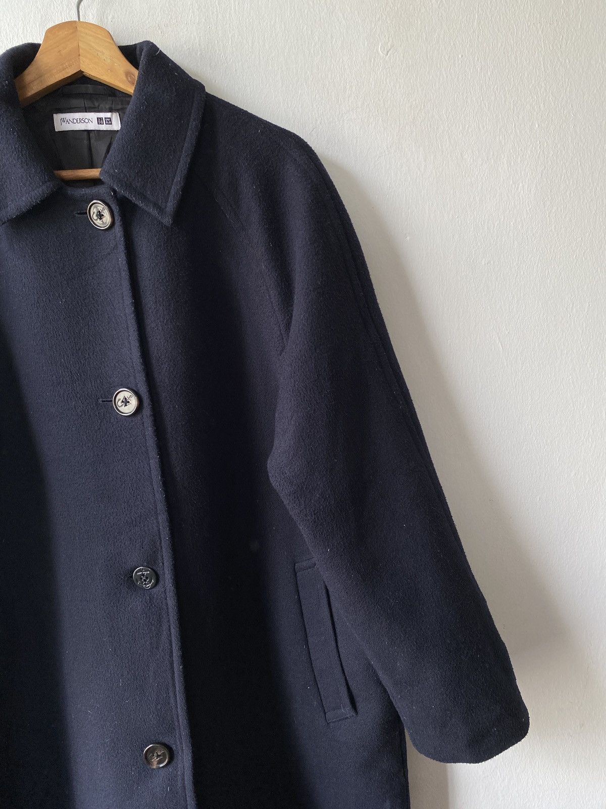 JW Anderson × Japanese Brand × Uniqlo 2000s - J.W.Anderson x Uniqlo Long Trench Wool Jacket Size US L / EU 52-54 / 3 - 7 Thumbnail