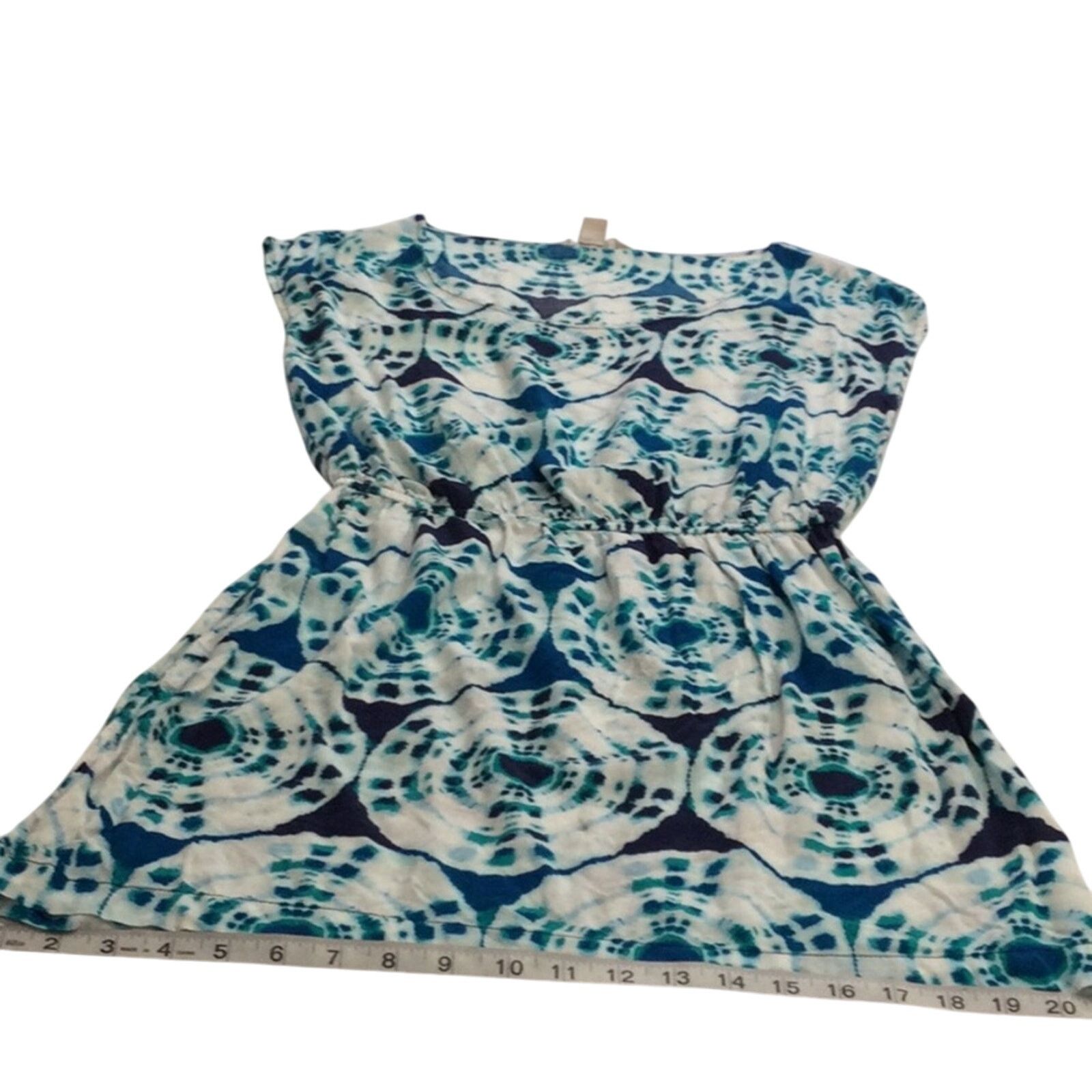 Banana Republic Banana Republic Blue/White Elastic Waist A-line Dress Size M Size M / US 6-8 / IT 42-44 - 15 Thumbnail