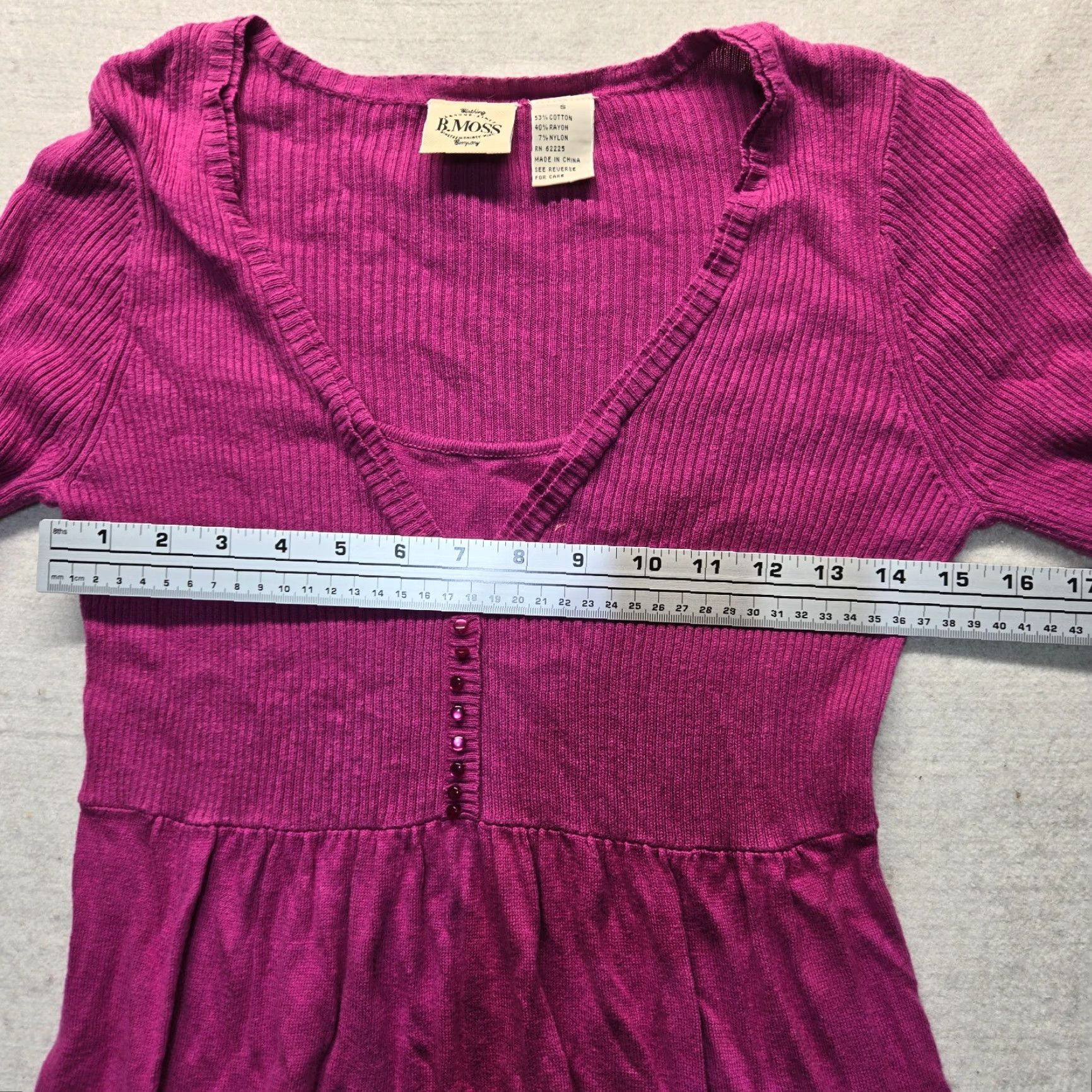 Vintage B. Moss Dress Women's Size S Purple Solid Rayon Pullover Womens Size S / US 4 / IT 40 - 4 Thumbnail