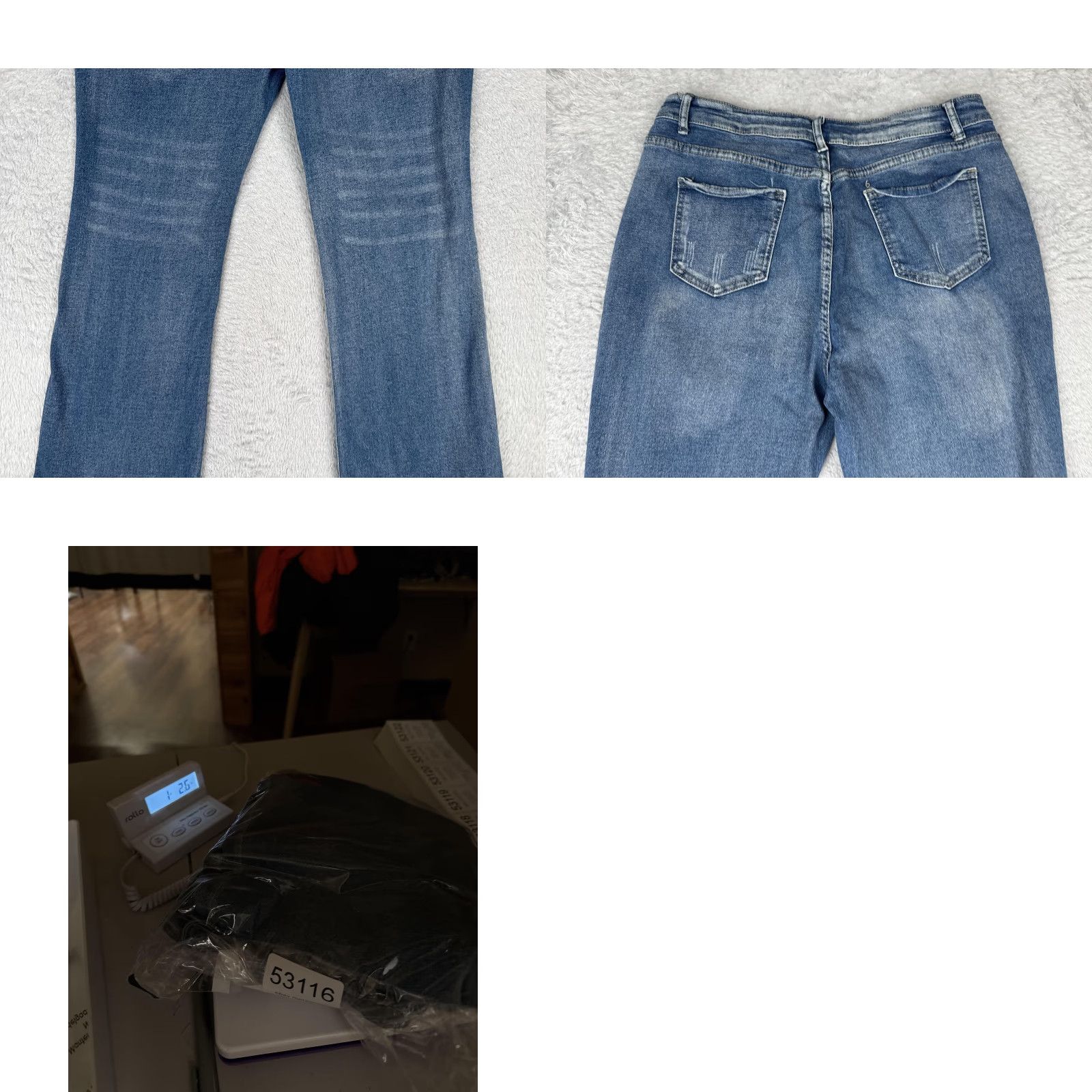Vintage Blue Jeans Womens 28x30 Straight Leg High Rise Denim Medium Wash Classic Fit Size 28" / US 6 / IT 42 - 10 Thumbnail