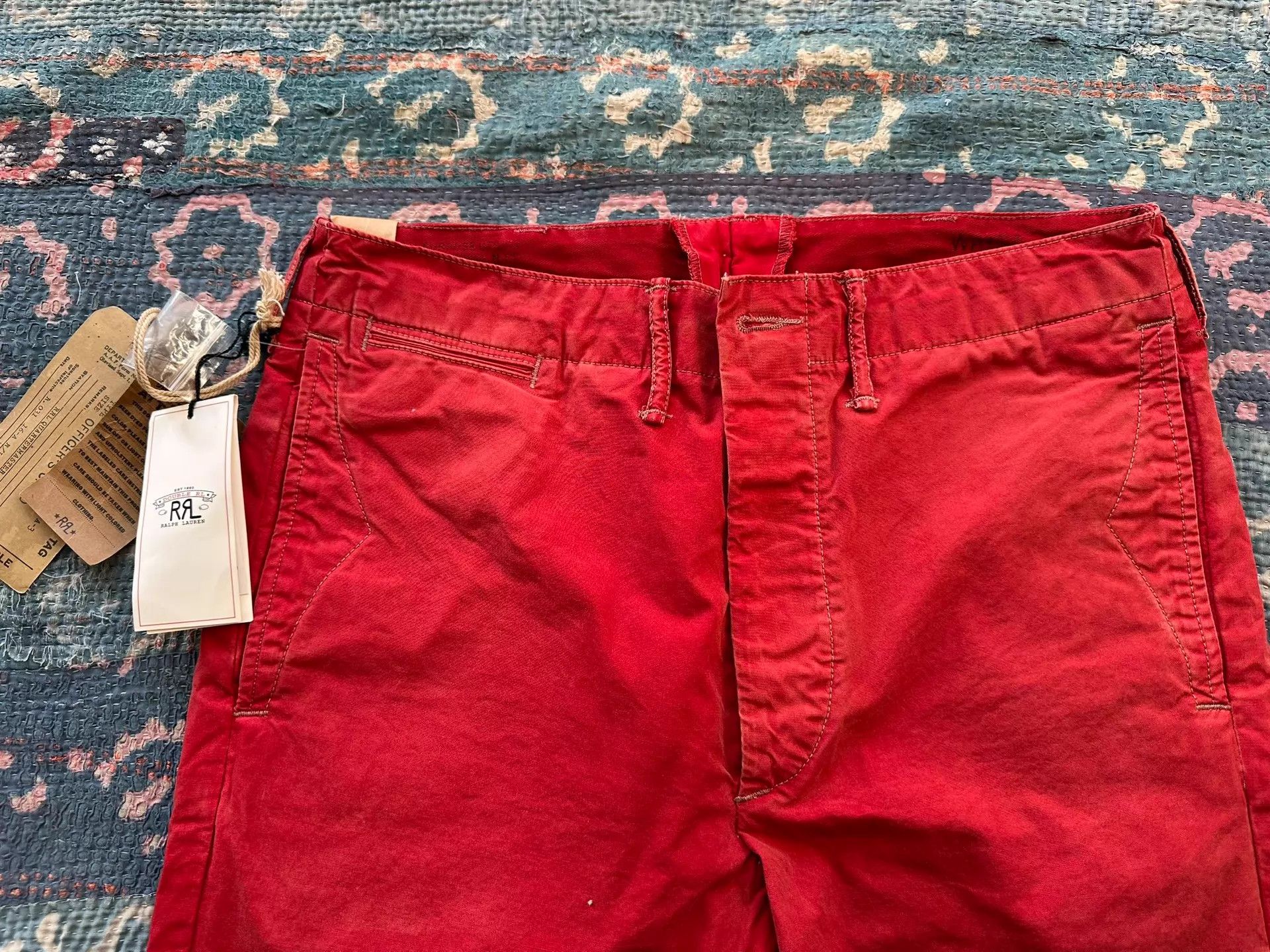 RRL Ralph Lauren RRL Washed Red Distressed Chino 32x32 Size US 32 / EU 48 - 4 Thumbnail