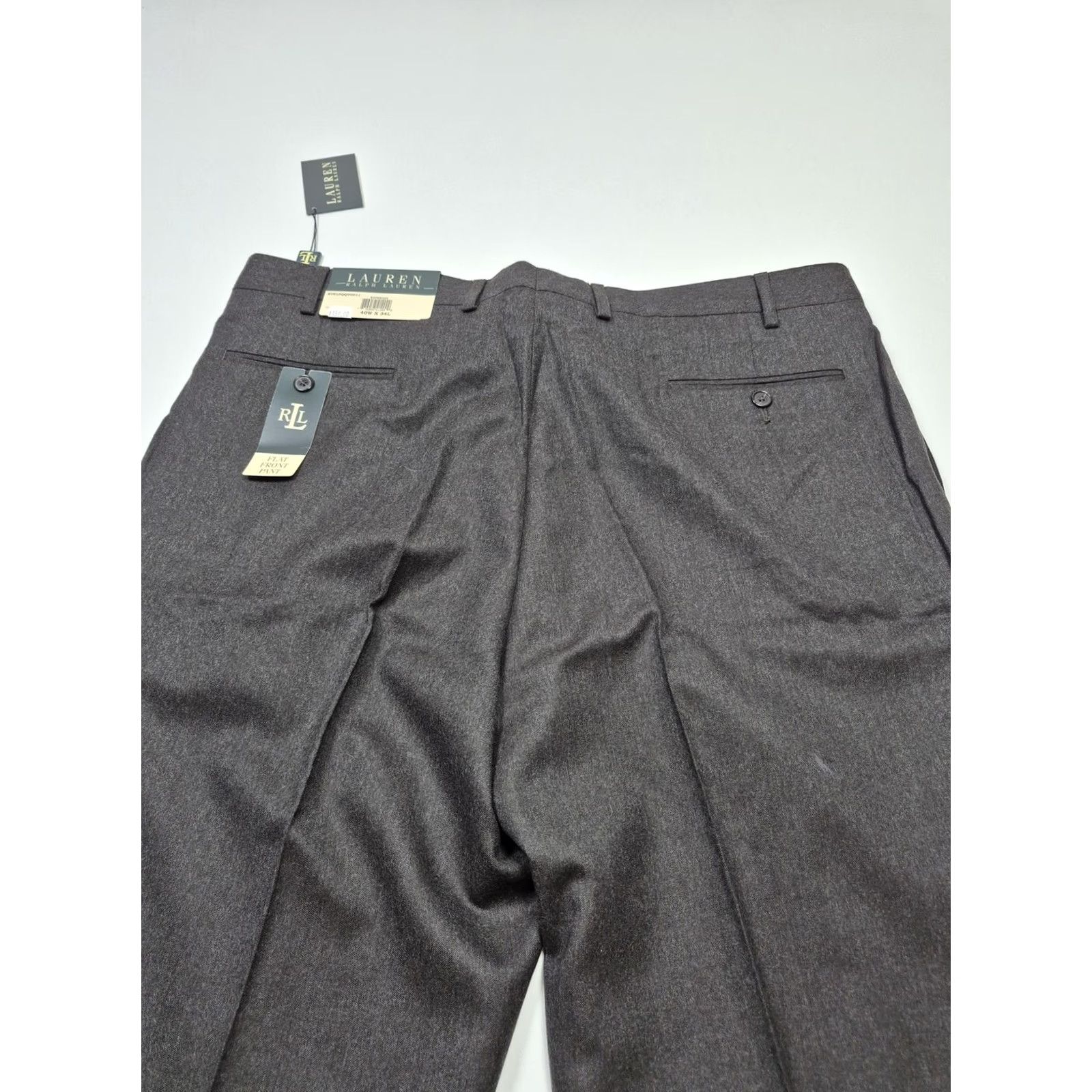 Ralph Lauren VINTAGE Lauren Ralph Lauren Dress Pants Mens 40x34 Brown Wool Pleated Classic NWT Size US 40 / EU 56 - 6 Thumbnail