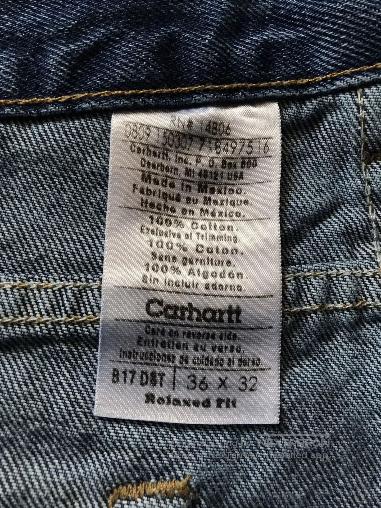 Carhartt Carhartt B17 DST Washed Jeans. Size US 36 / EU 52 - 9 Thumbnail