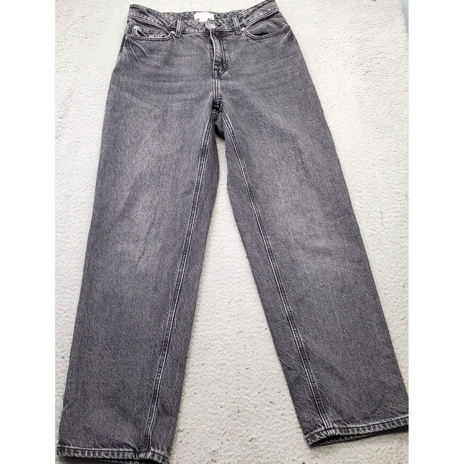 H&M H&M Womens 8 Gray Straight Jeans Denim Medium Wash Comfort 5-Pocket Regular Waist 31 Inseam 33.75" Vintage: No Size 30" / US 8 / IT 44 - 2 Thumbnail