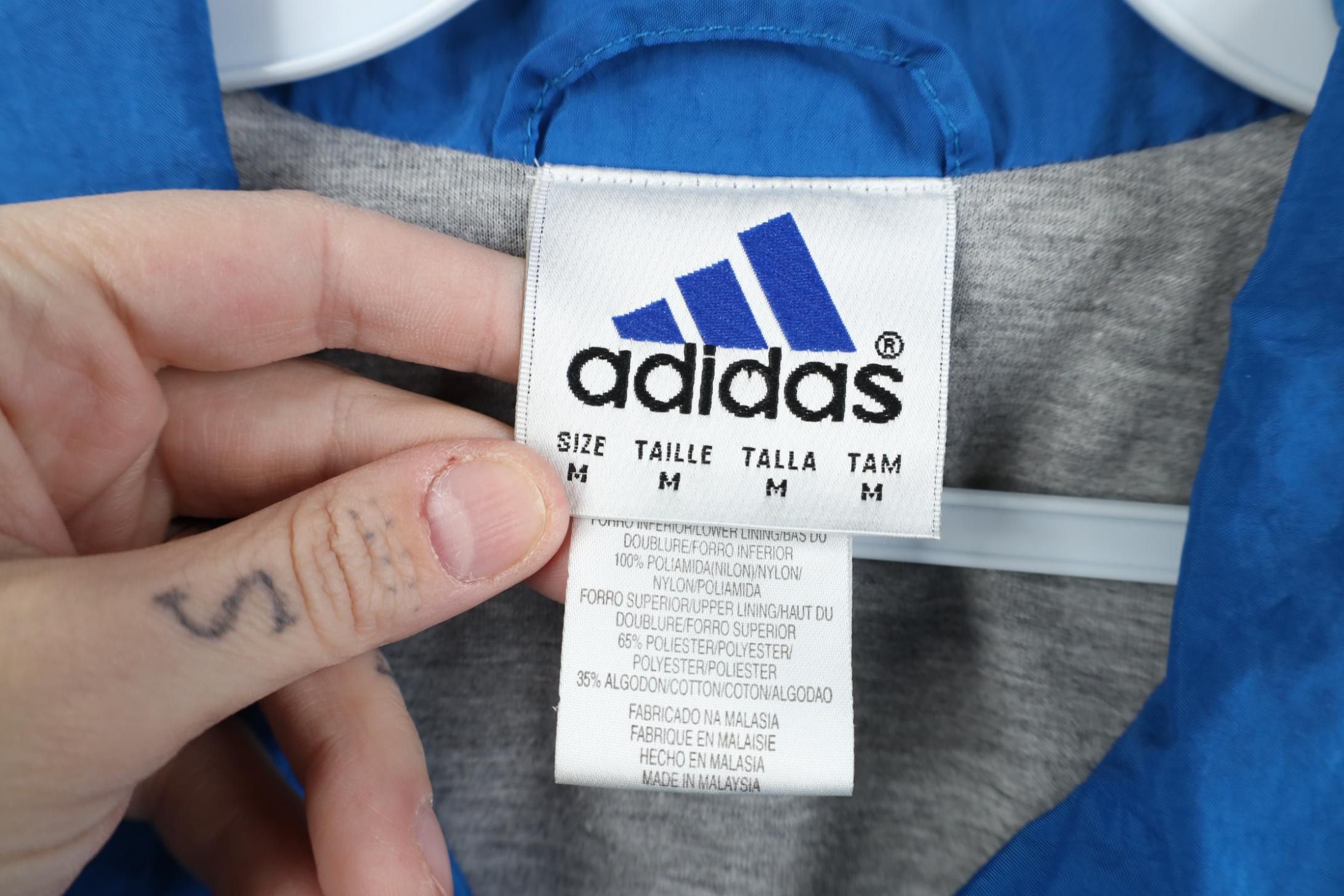 Adidas Vintage 90s Adidas Striped Lined Windbreaker Bomber Jacket Size US M / EU 48-50 / 2 - 9 Thumbnail