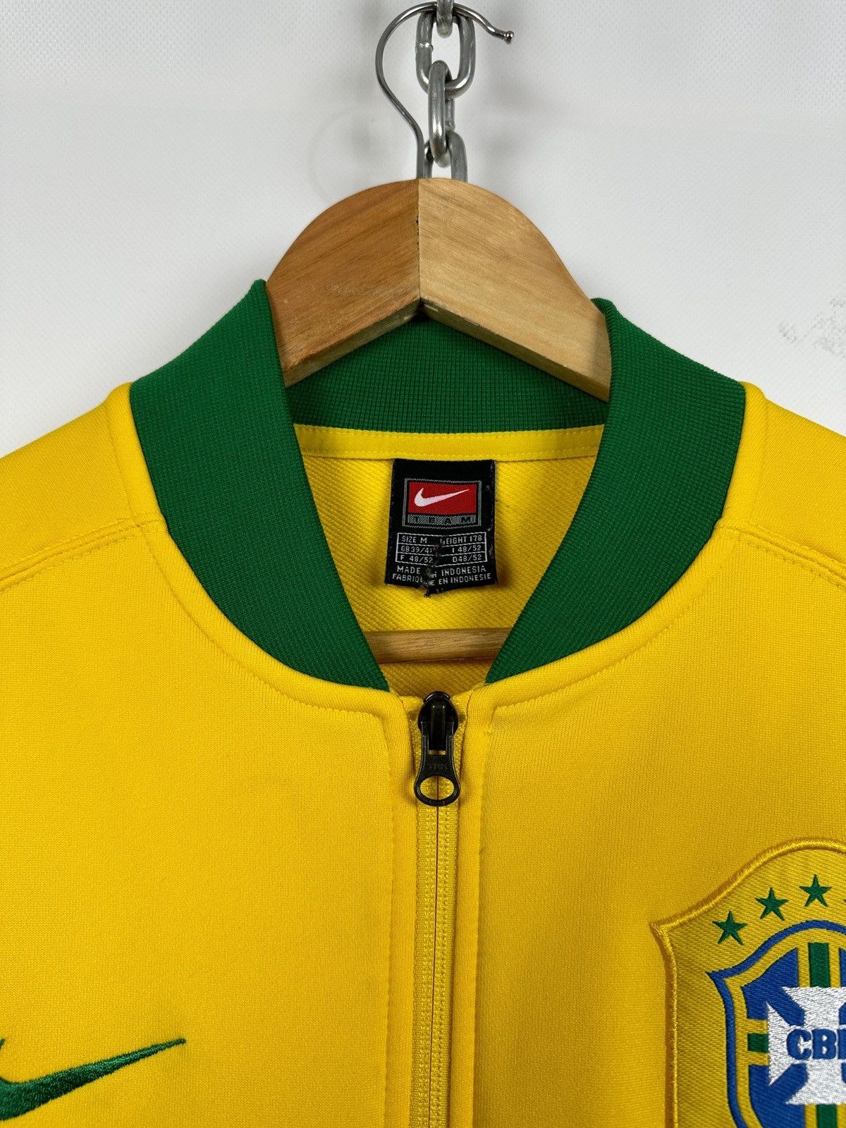 Nike 00s Vintage Nike Team Brazil Zip Up Soccer Track Top Jacket Size US M / EU 48-50 / 2 - 7 Thumbnail