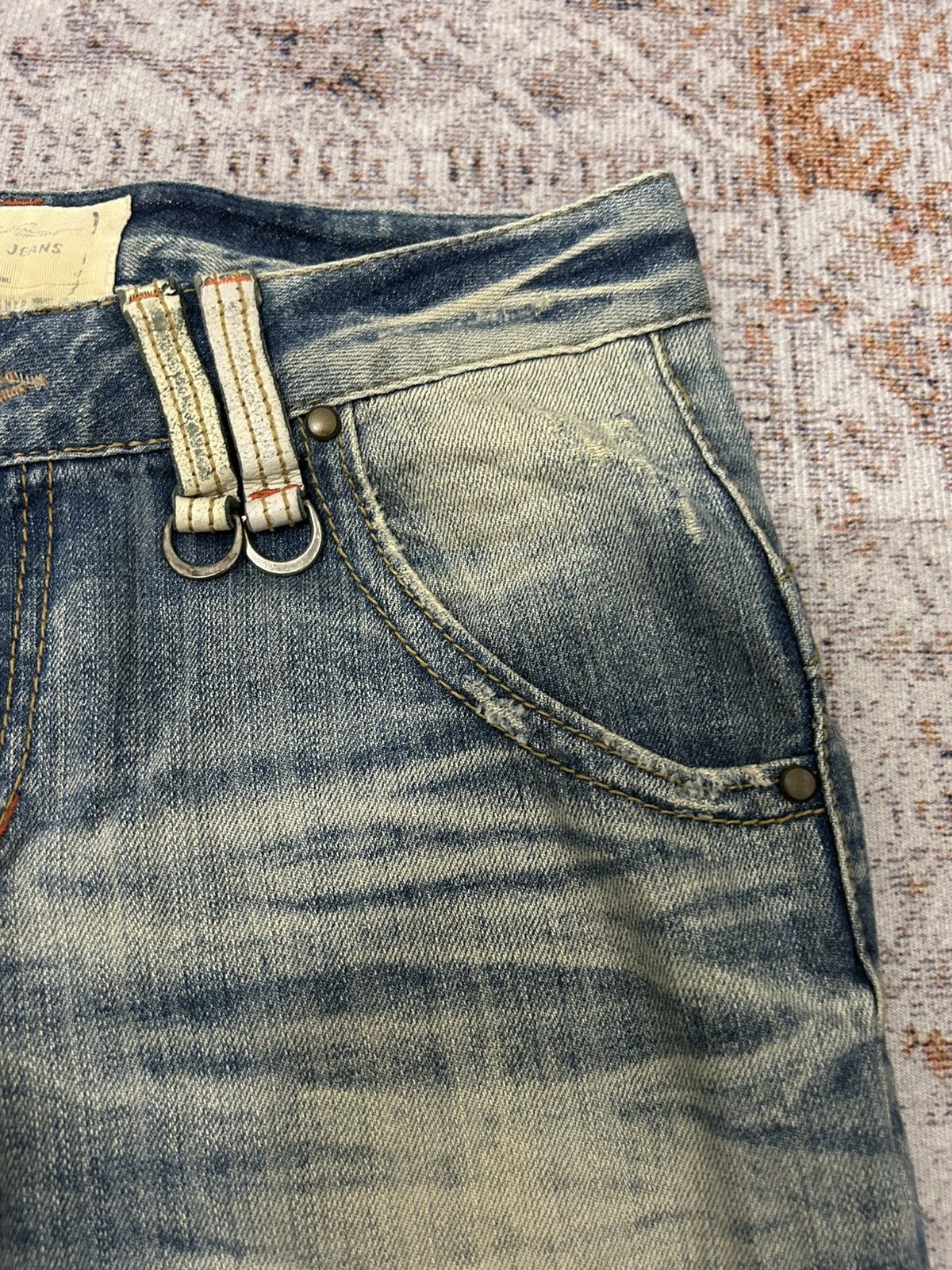 If Six Was Nine × Isamu Katayama Backlash × Japanese Brand Lolita Washed Buckle Back Cropped jeans Size US 32 / EU 48 - 10 Thumbnail