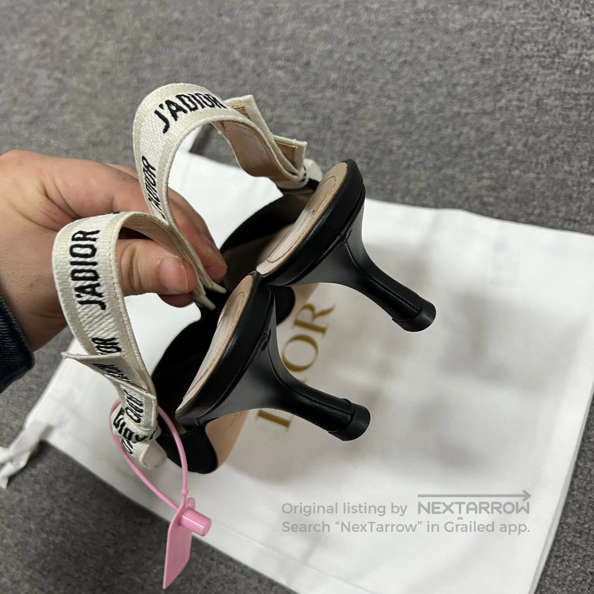 Dior Dior Letter slogan ribbon: Black kitten and high heels| Size US 5.5 / IT 35.5 - 5 Thumbnail