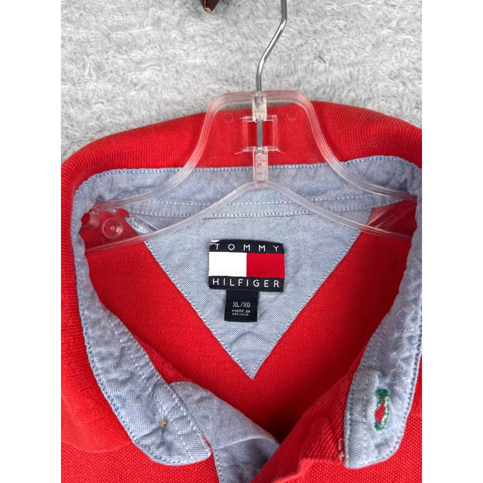 Tommy Hilfiger Tommy Hilfiger Polo Shirt Mens XL Red Short Sleeve Slim Fit Activewear Size US XL / EU 56 / 4 - 7 Thumbnail