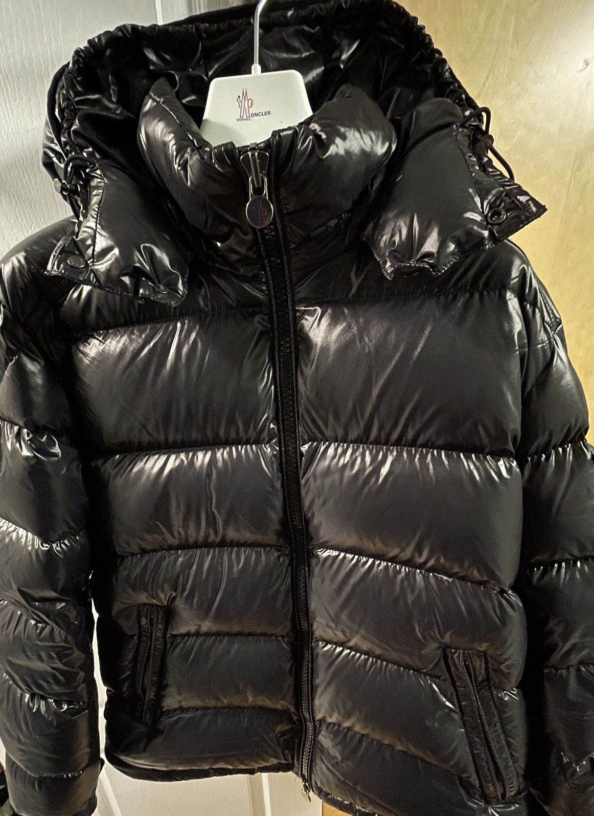 image of Moncler Maya Short Down Jacket in Black, Men's (Size 2XL)