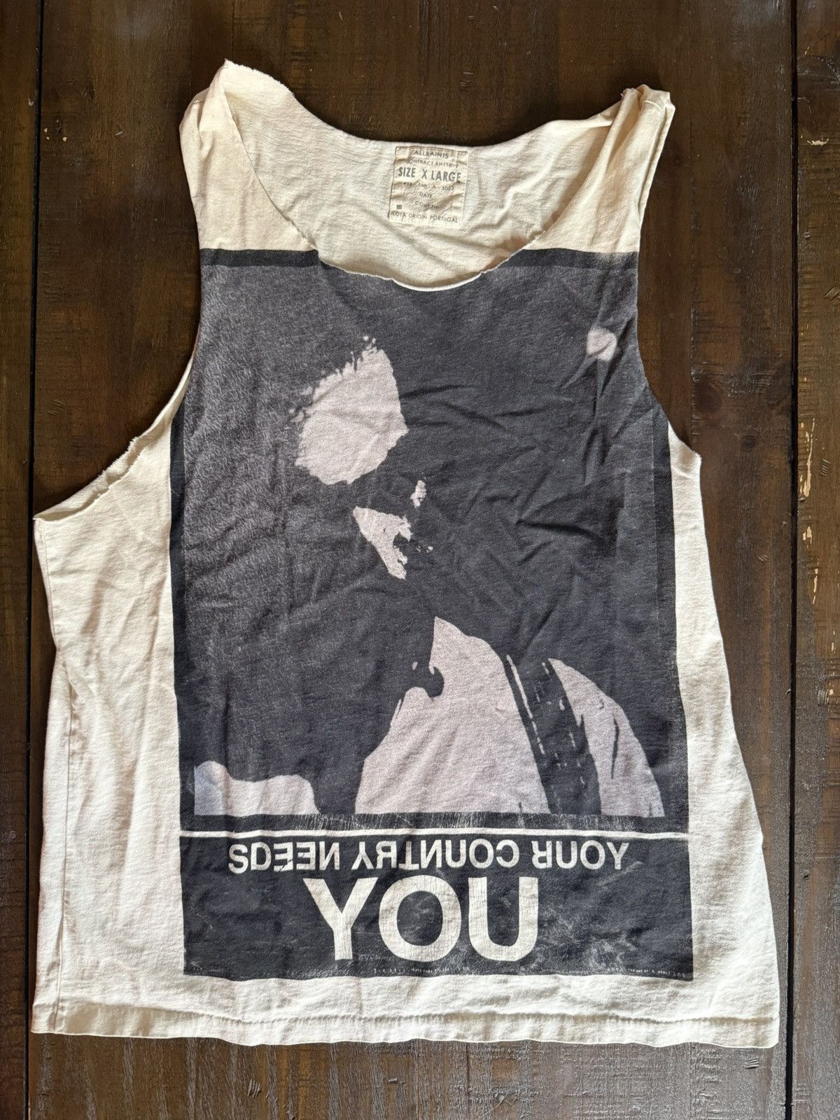 Allsaints All Saints YOURCOUNTRYNEEDSYOU tank XL Size US XL / EU 56 / 4 - 1 Thumbnail