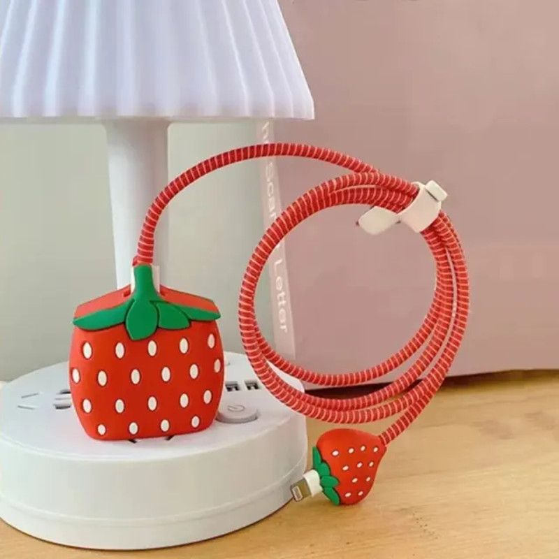Other Strawberry iPhone Charger Cover Cable Protectors Size ONE SIZE - 2 Thumbnail