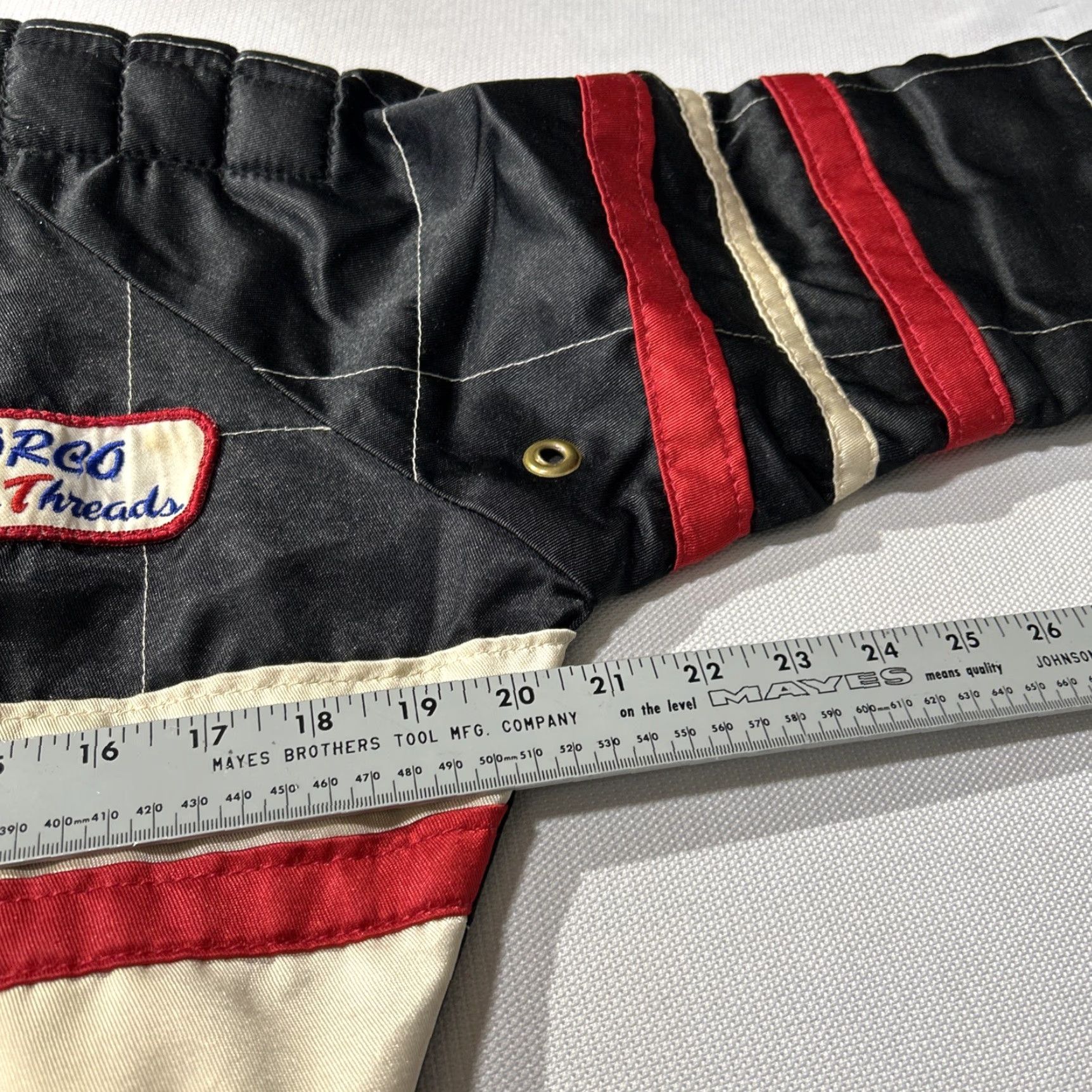 Vintage VINTAGE Karting Jump Suit Mens Small Black Zip Long Sleeve Morco Threads Jackson Missouri Mens Size 36R - 5 Thumbnail