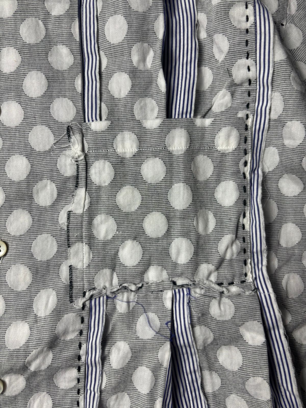 Japanese Brand RARE 2000s Jipijapa Japan Polkadot Cut & Sew Button-Up Shirt Size US M / EU 48-50 / 2 - 4 Thumbnail