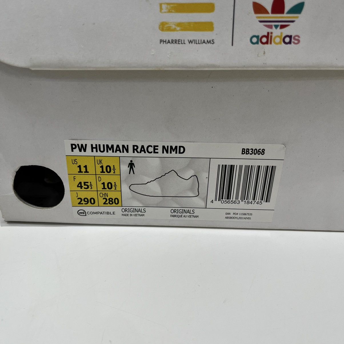 Adidas × Pharrell Adidas NMD HU Pharrell Human Species Black Size US 11 / EU 44 - 13 Thumbnail