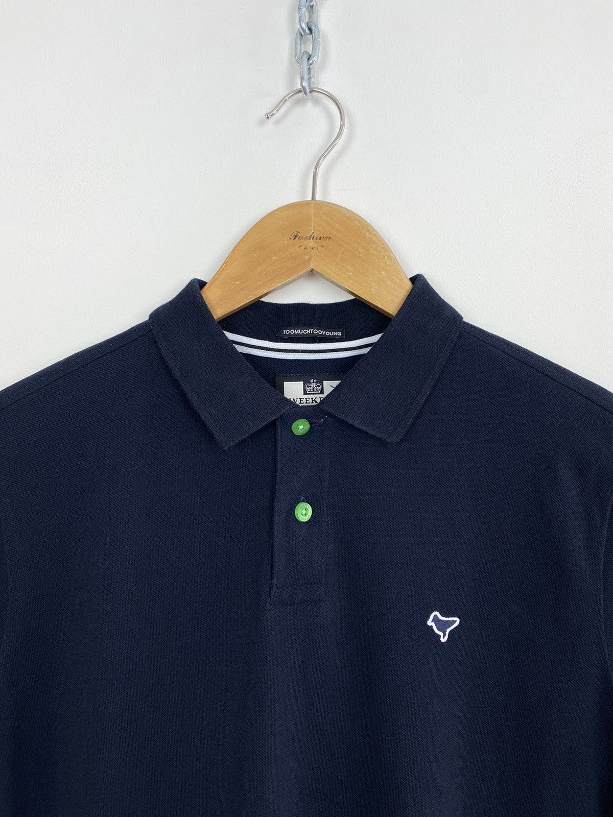 Weekend Offender Weekend Offender Short Sleeve Polo Shirt Size S Blue Top Size US S / EU 44-46 / 1 - 2 Thumbnail